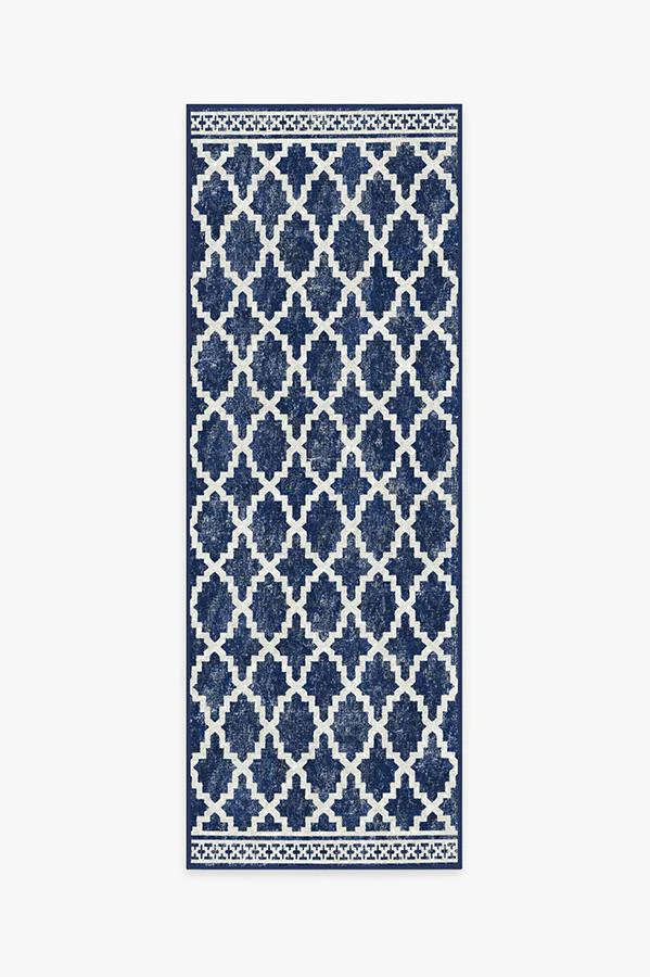 Cleo Trellis Royal Blue Outdoor Rug
