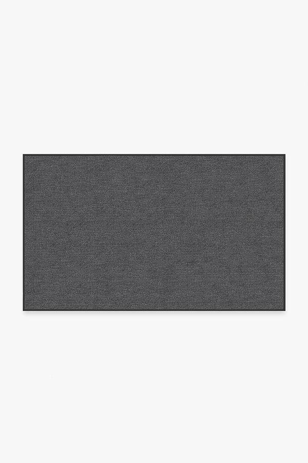 Heathered Solid Charcoal Flatwoven Rug