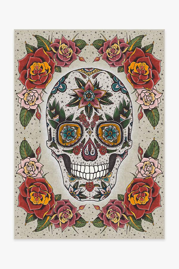 Sugar Skull Flatwoven Rug