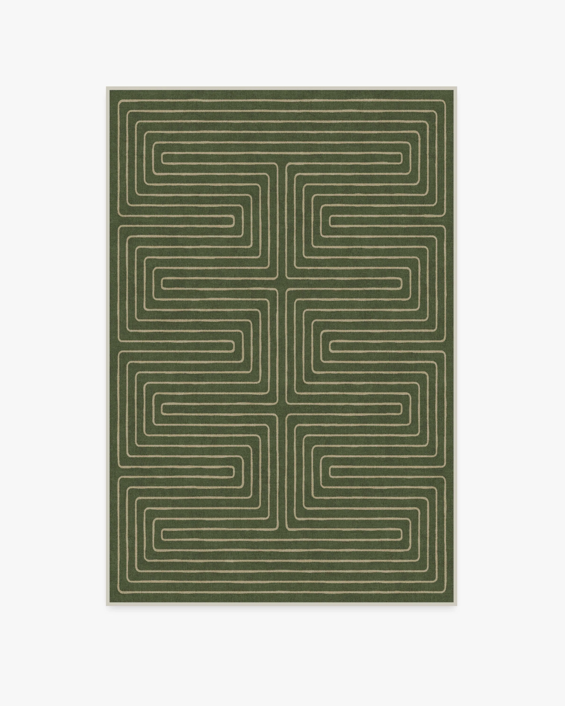 Labyrinth Fern Green Rug by Jonathan Adler