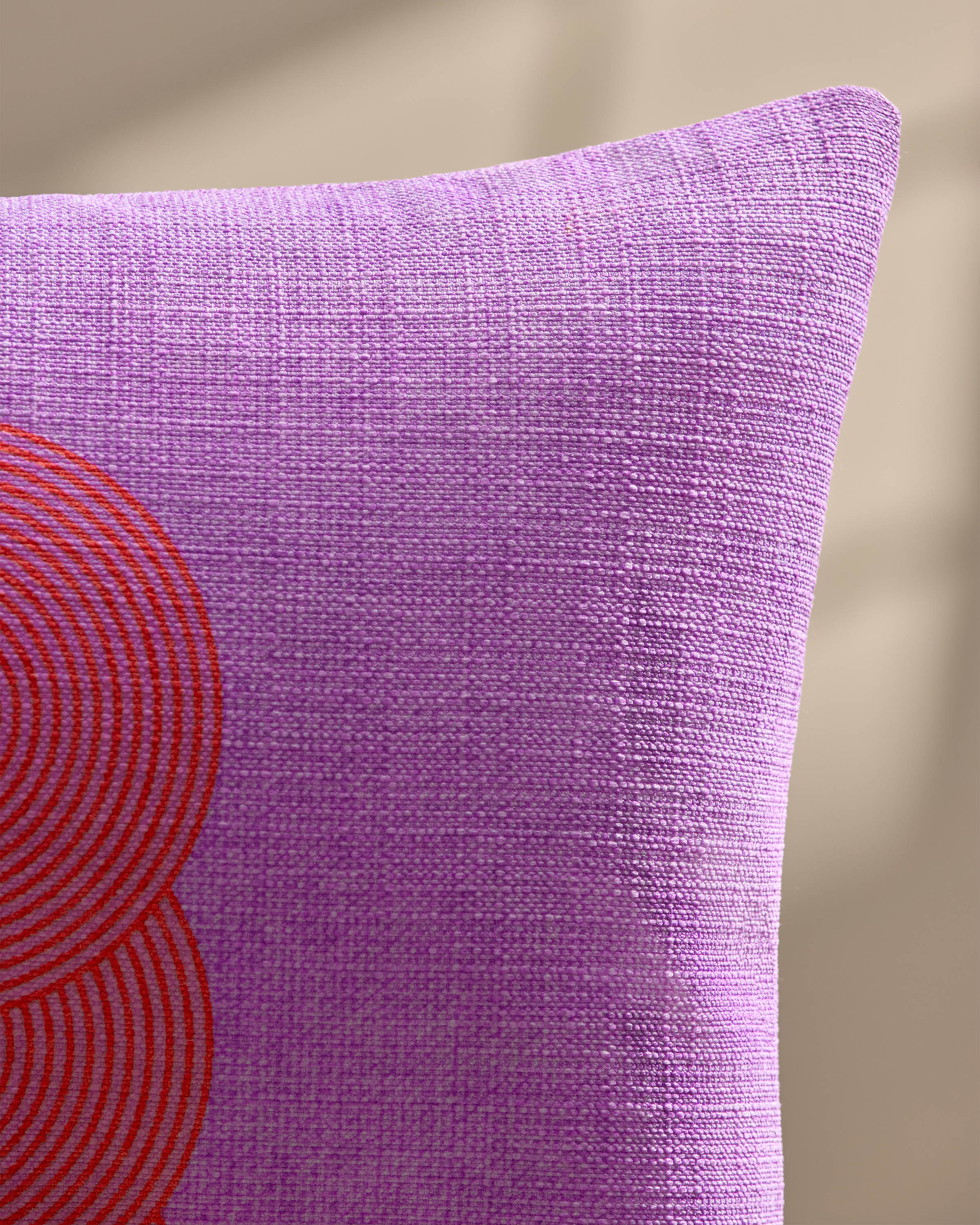 Pompidou Lavender & Red Woven Throw Pillow by Jonathan Adler