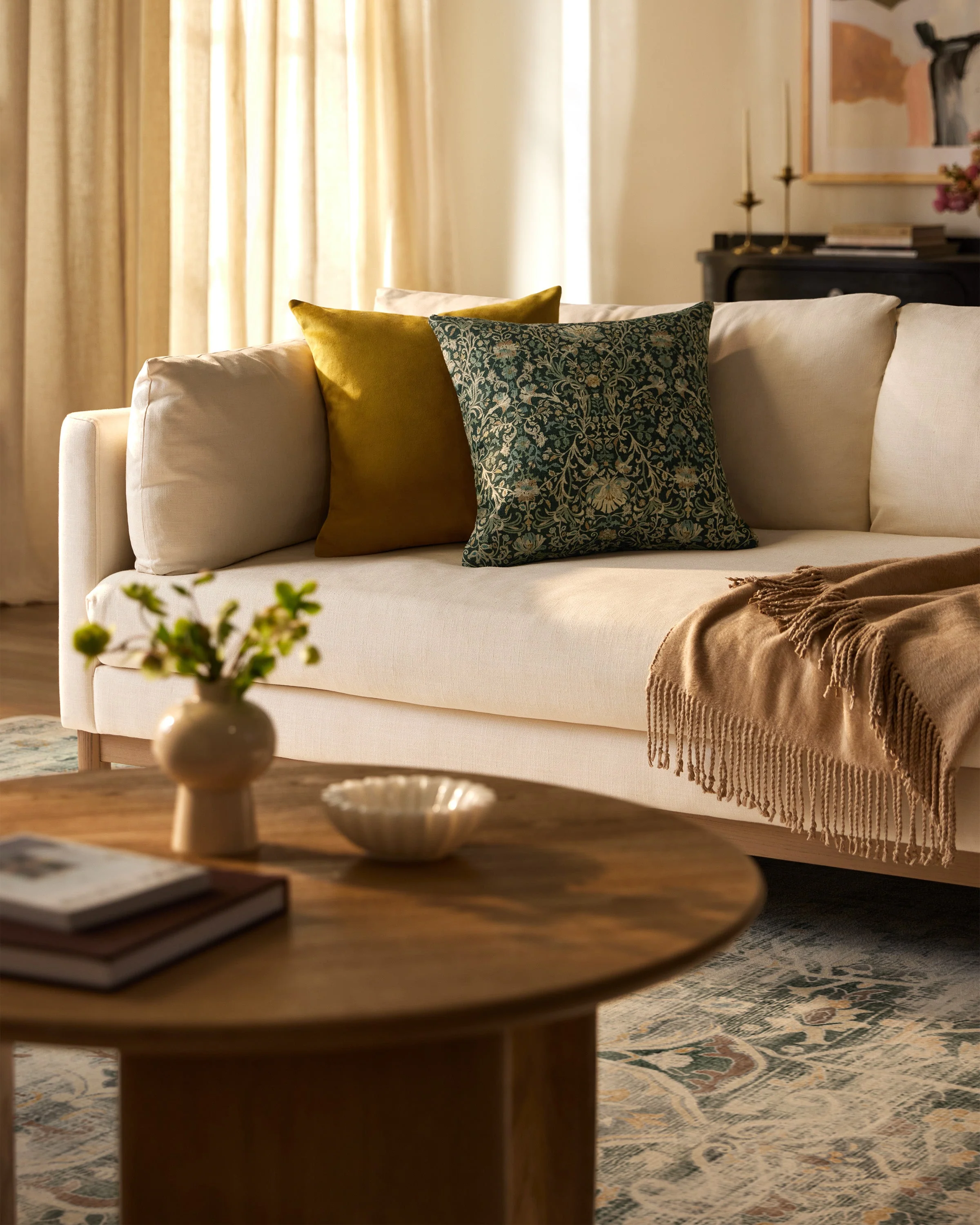 Windsor Jade Woven Throw Pillow