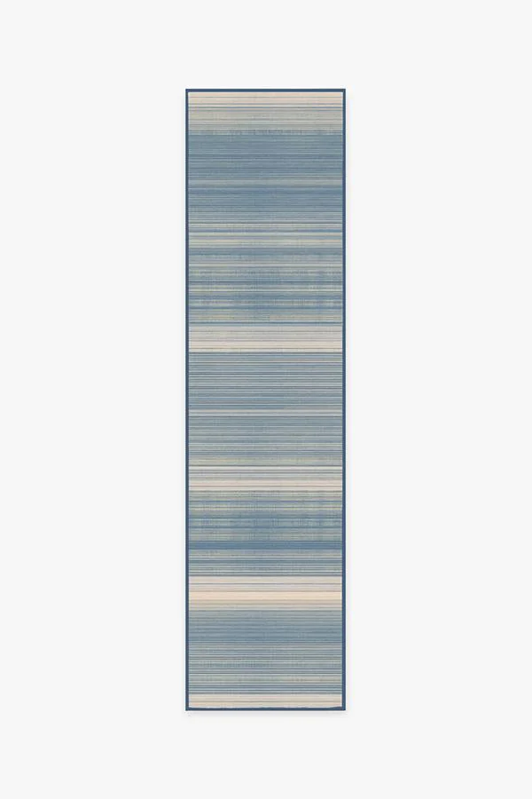Coastal Linear Stripe Slate Rug
