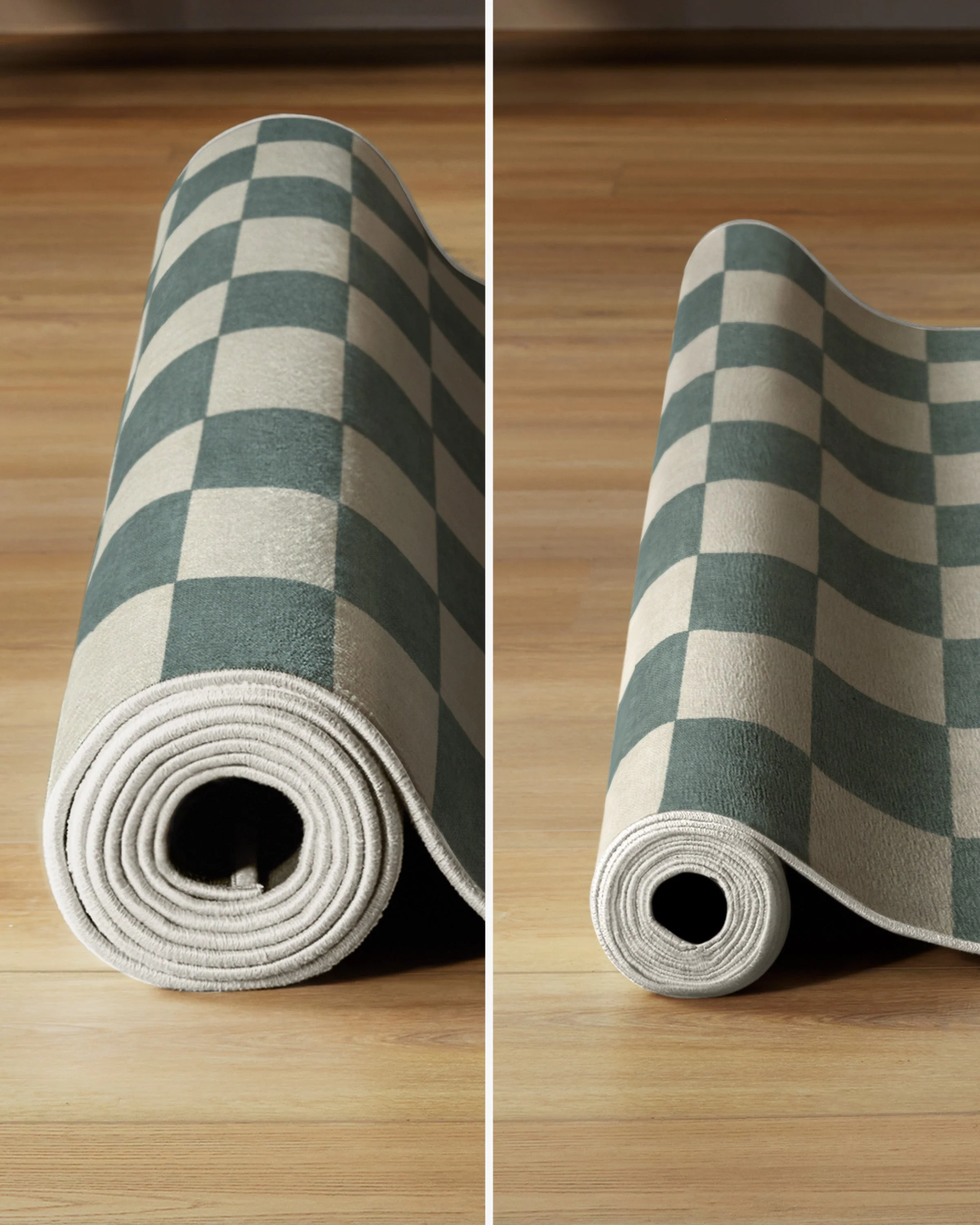 Jaque Checkered Slate Green Rug