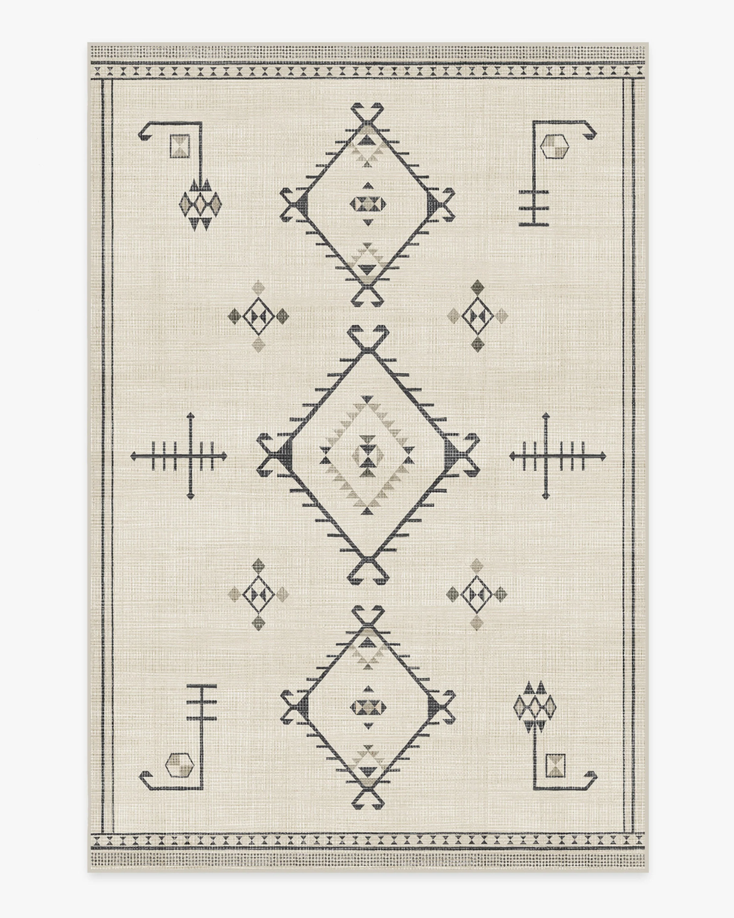 Damali Black & White Flatwoven Rug