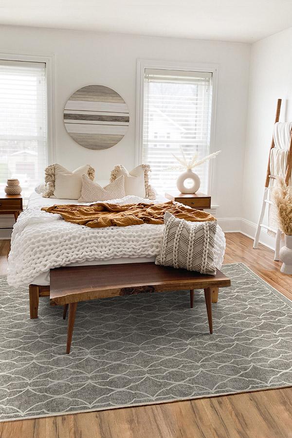 Grogu™ Trellis Ash Grey Flatwoven Rug