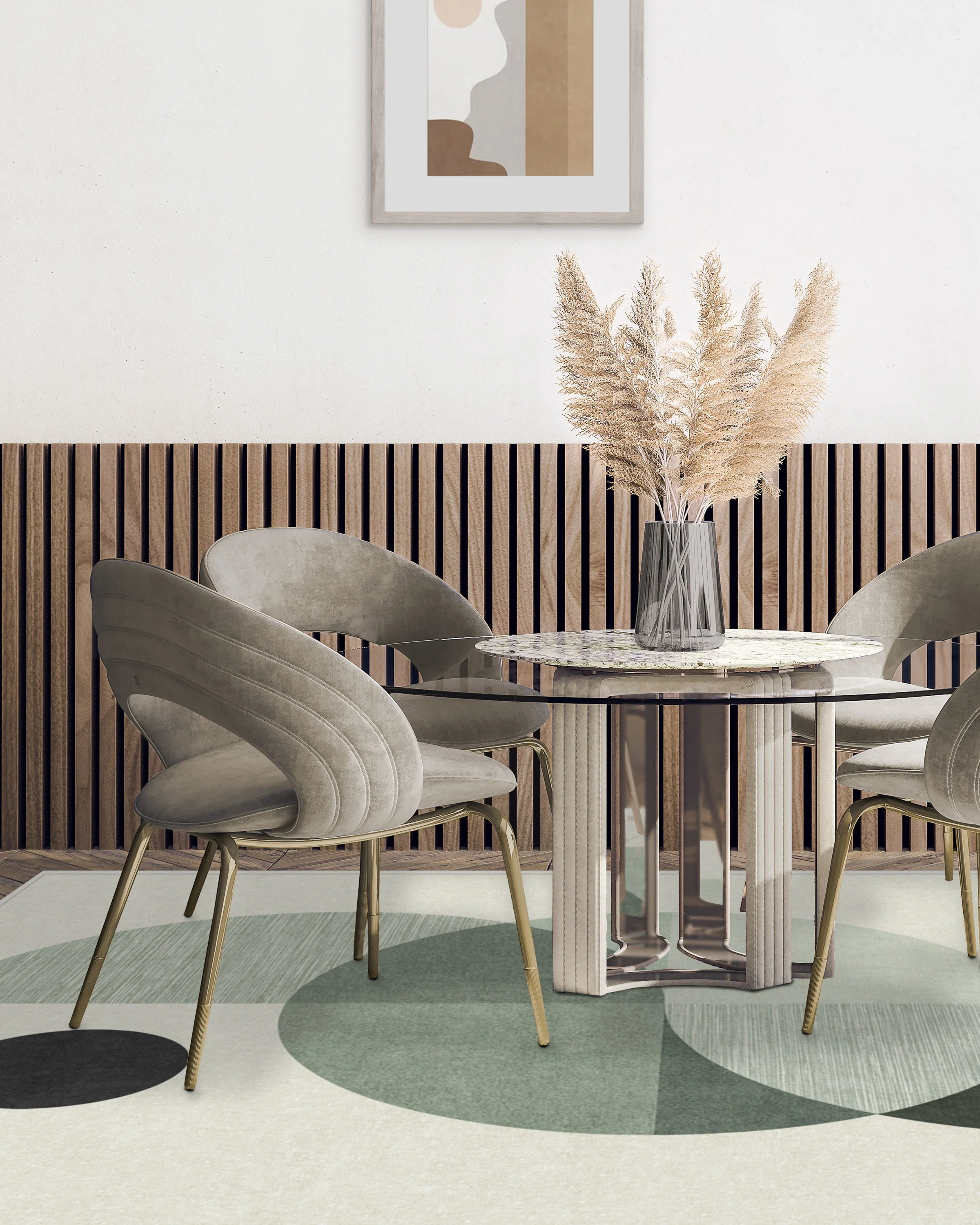 Villette Sage Flatwoven Rug by Nina Takesh