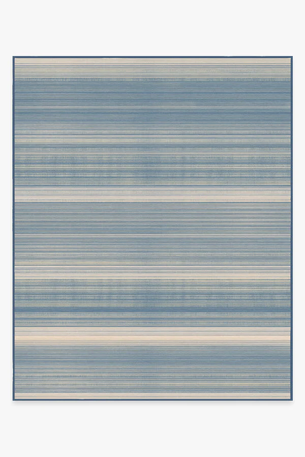 Coastal Linear Stripe Slate Rug
