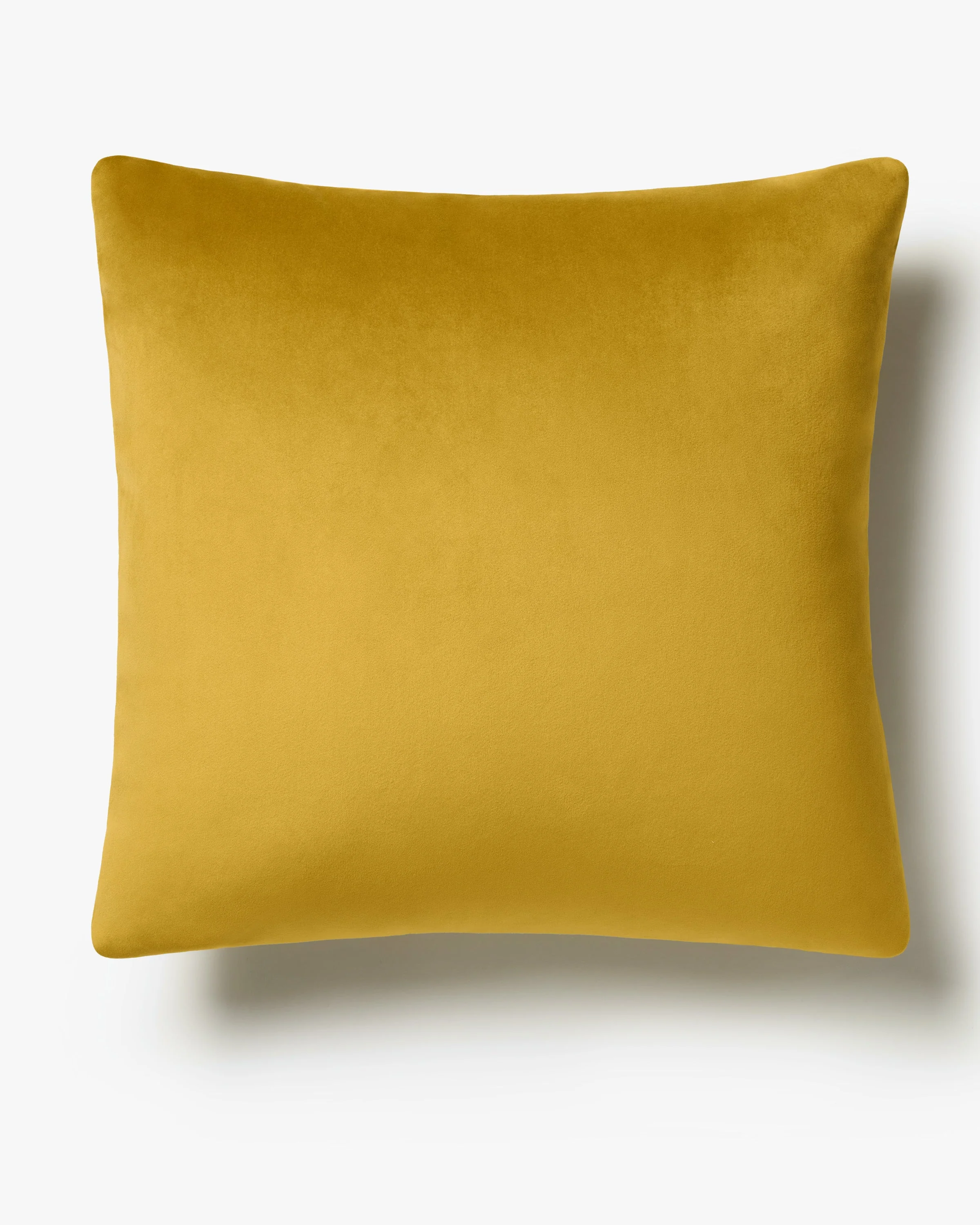 Goldenrod Velvet Throw Pillow