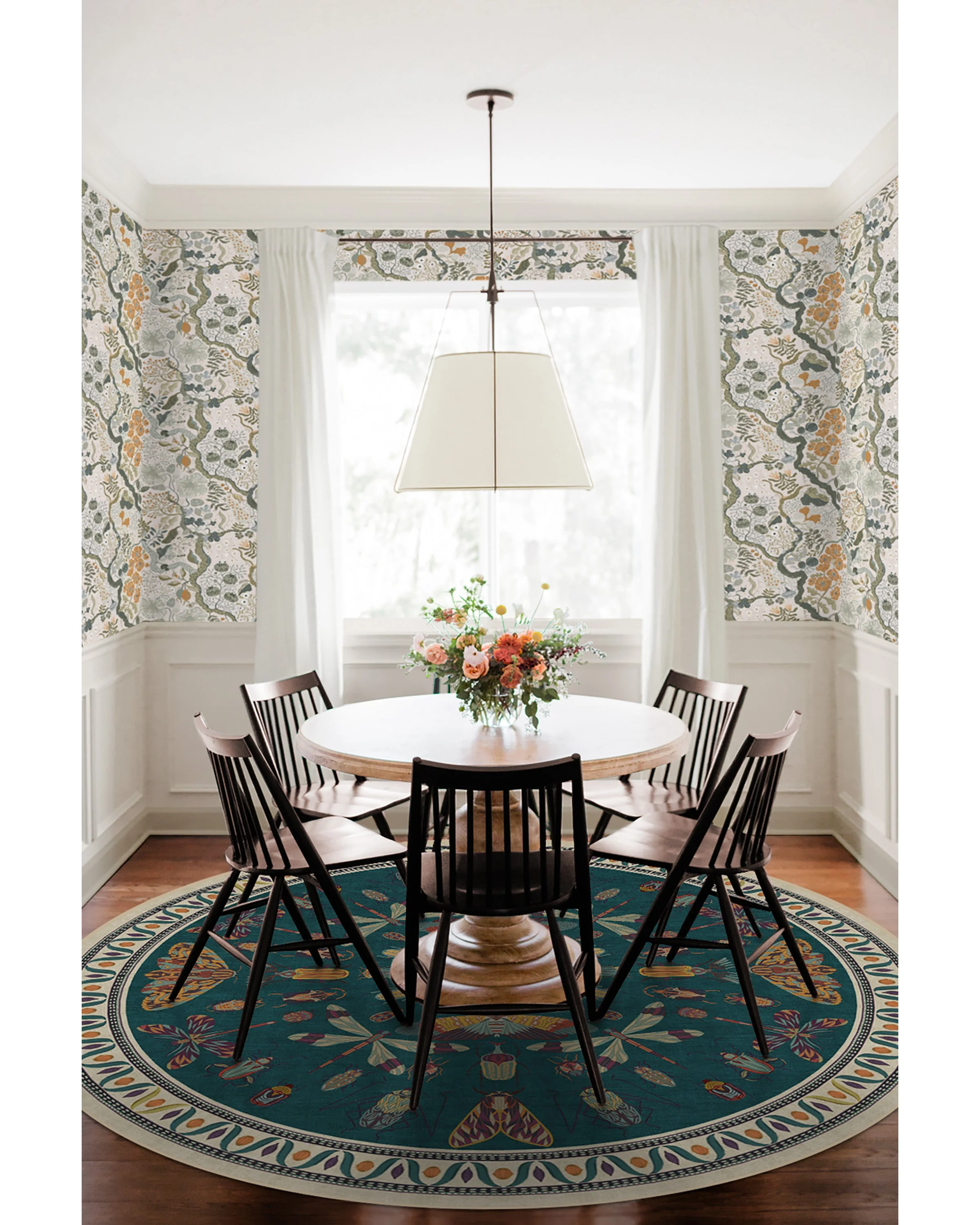 Flutterby Flatwoven Rug by Iris Apfel