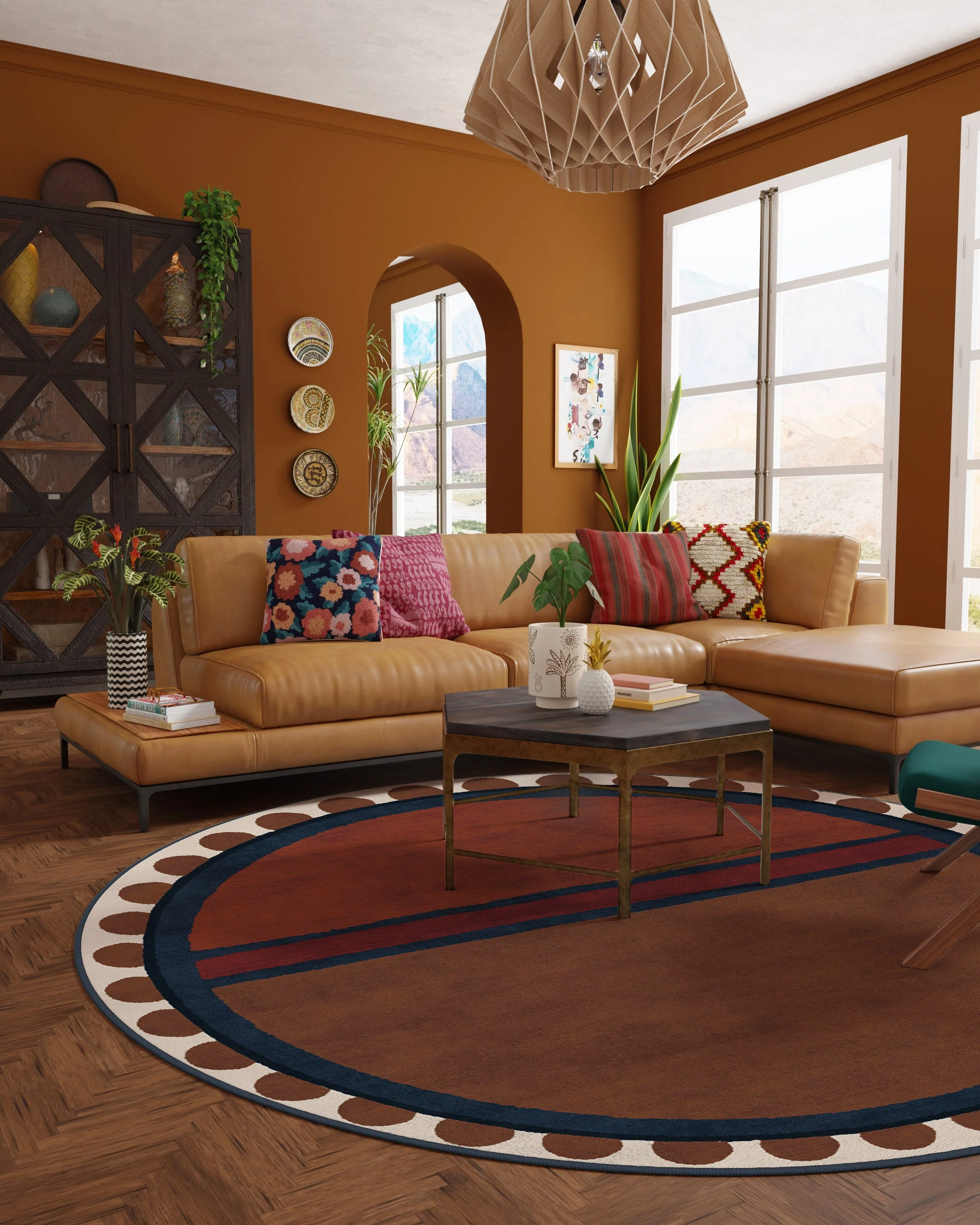 Nina Indigo & Rust Rug by Justina Blakeney
