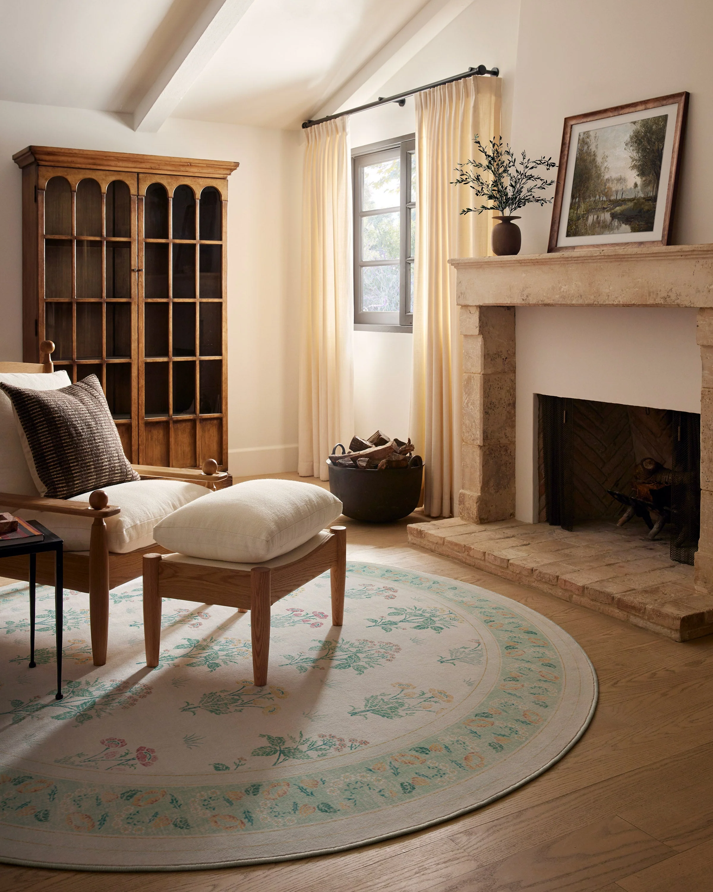 Meadow Sweet Ivory & Green Rug by Morris & Co.