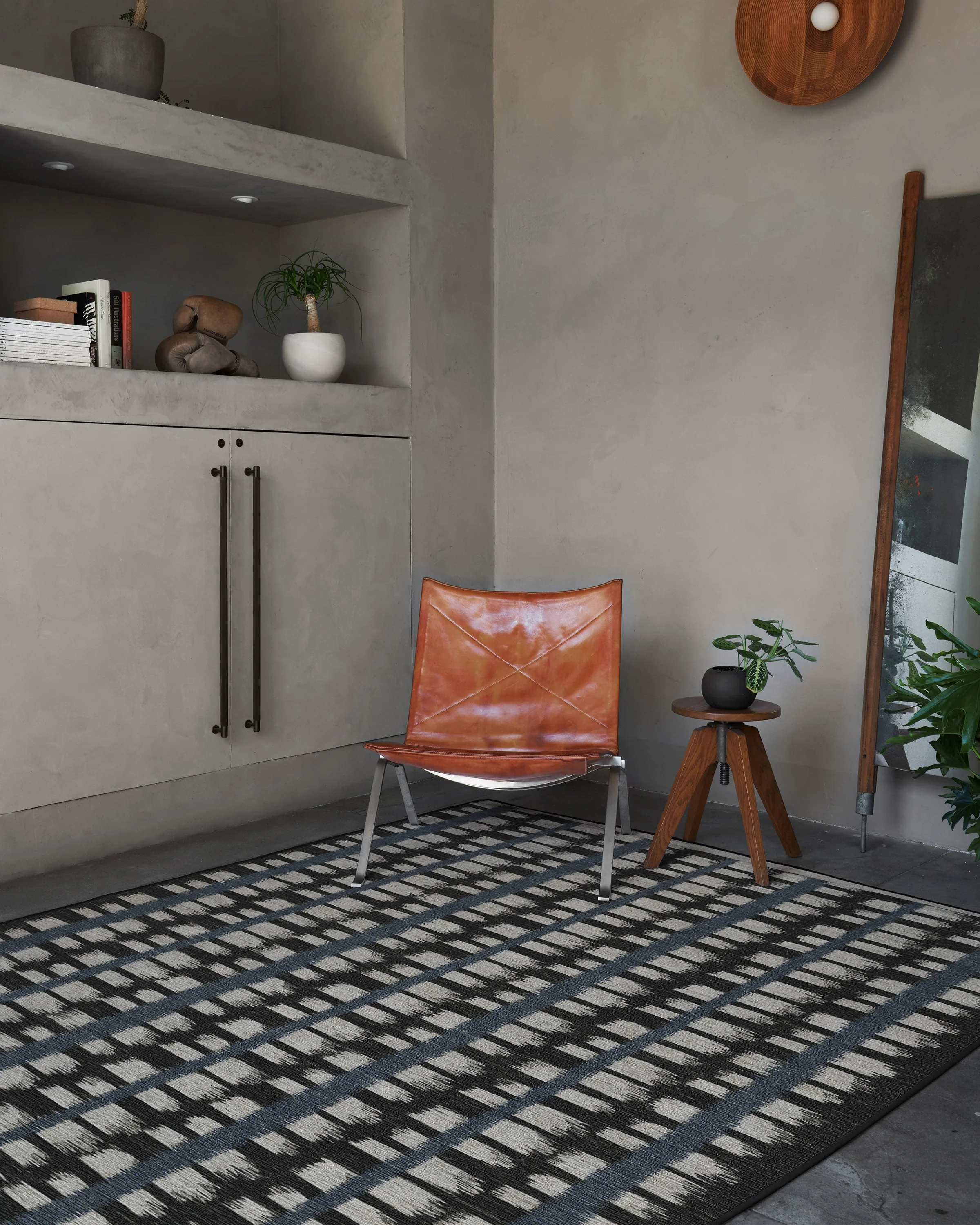 Berlin Charcoal & Sand Flatwoven Rug by Michael Michalsky