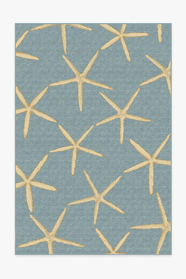 Starfish Pale Blue Flatwoven Rug