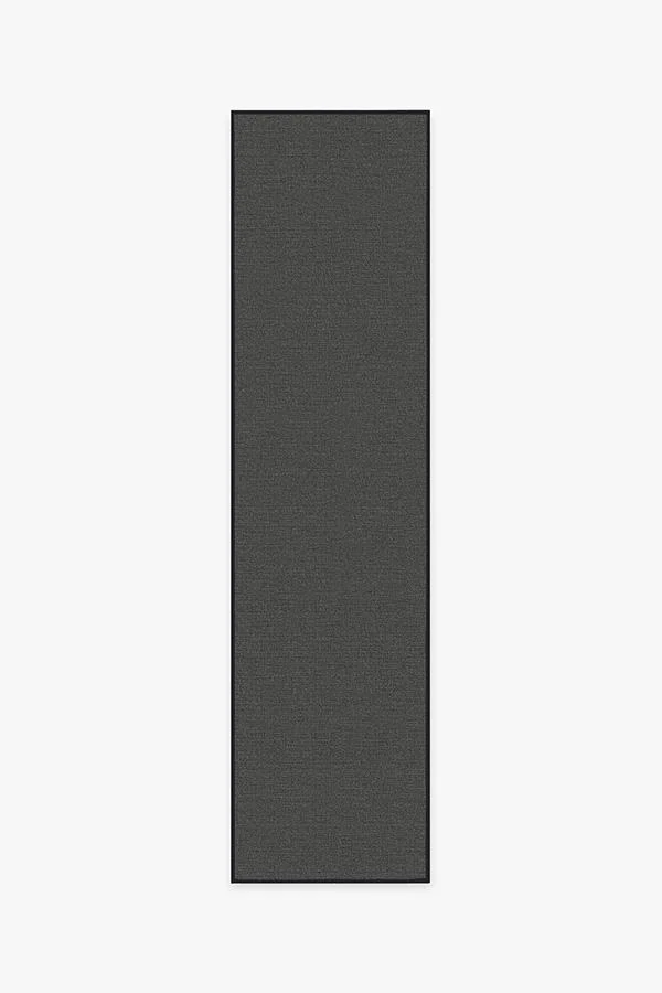 Denim Solid Black Outdoor Rug