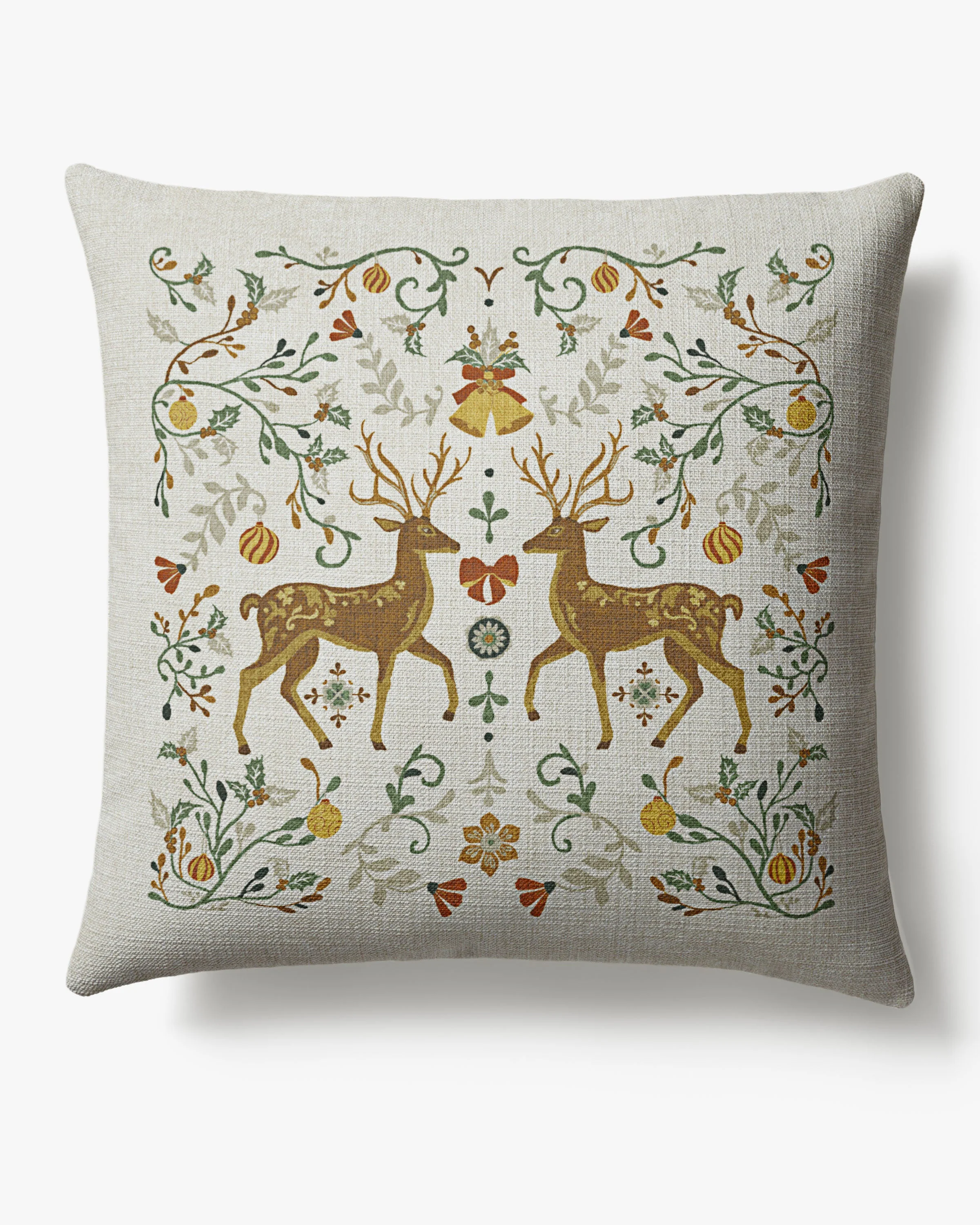 Belle Ivory Woven Throw Pillow