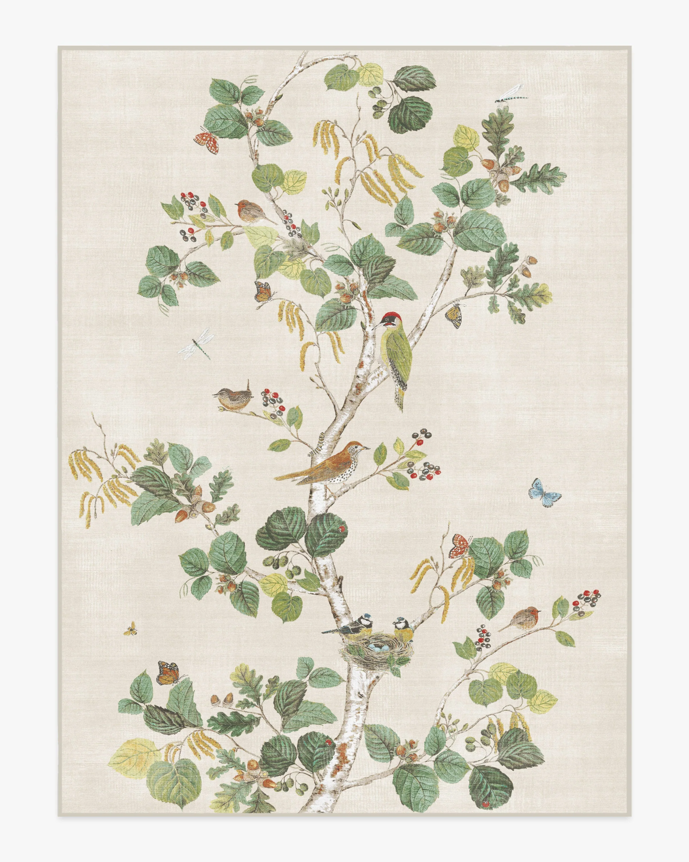 Woodland Chorus Fawn Flatwoven Rug by Sanderson