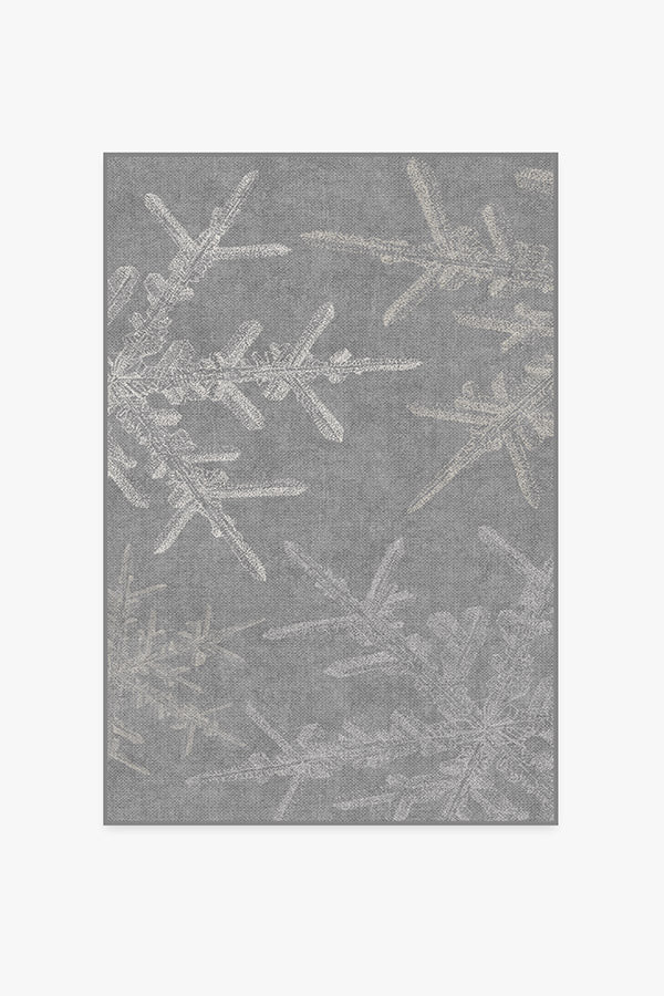 Snowflake Silver Flatwoven Rug