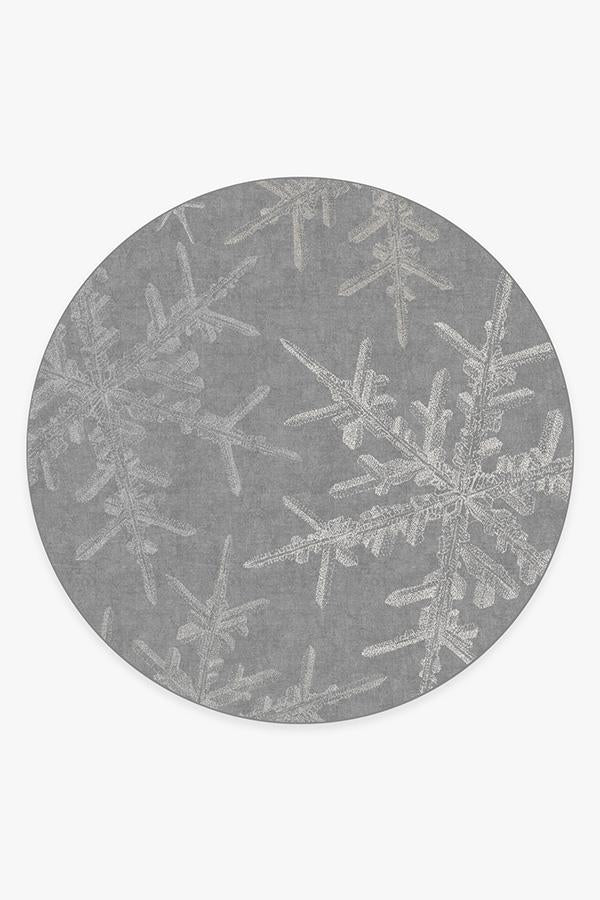 Snowflake Silver Flatwoven Rug