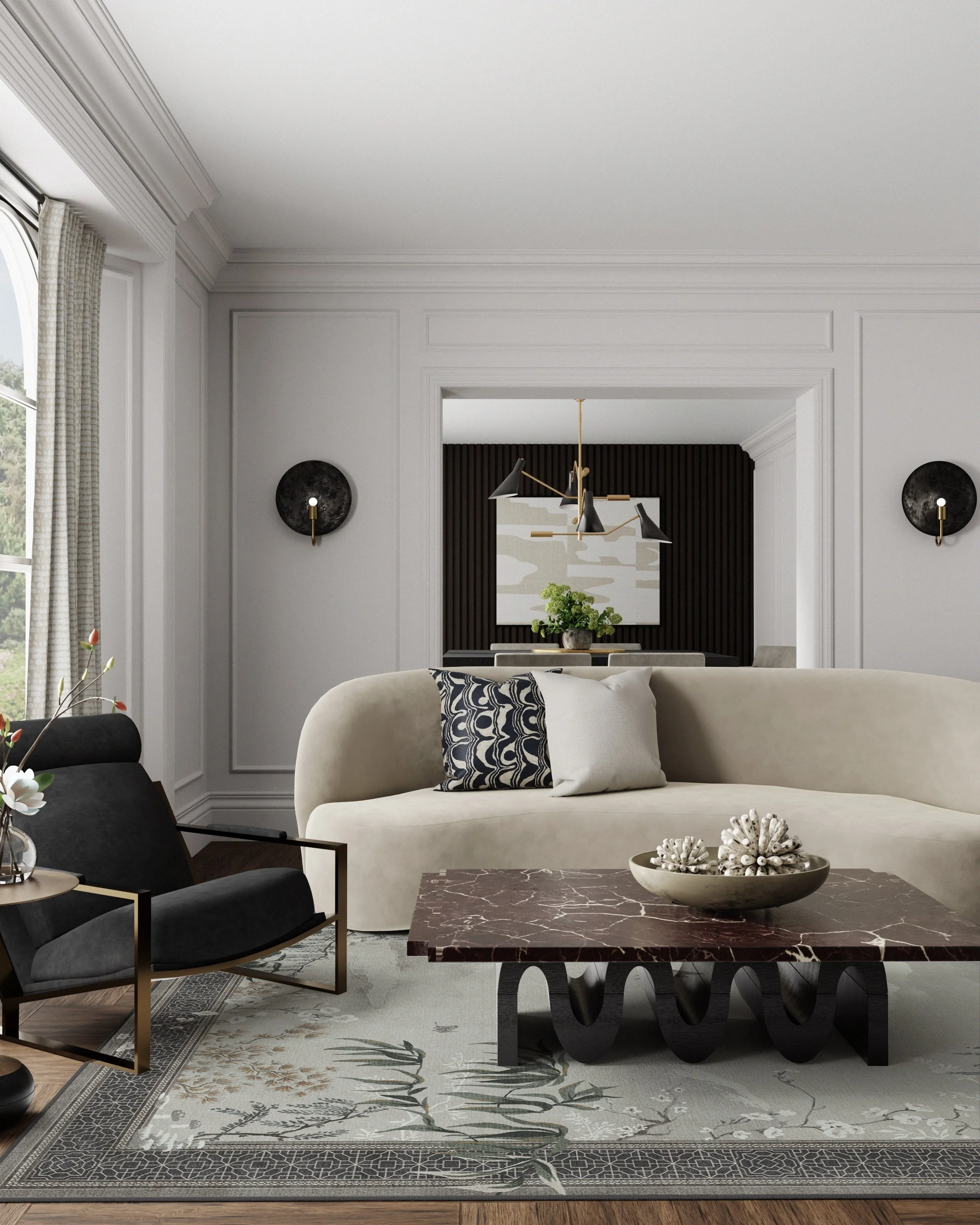 Wren Charcoal & Opal Flatwoven Rug