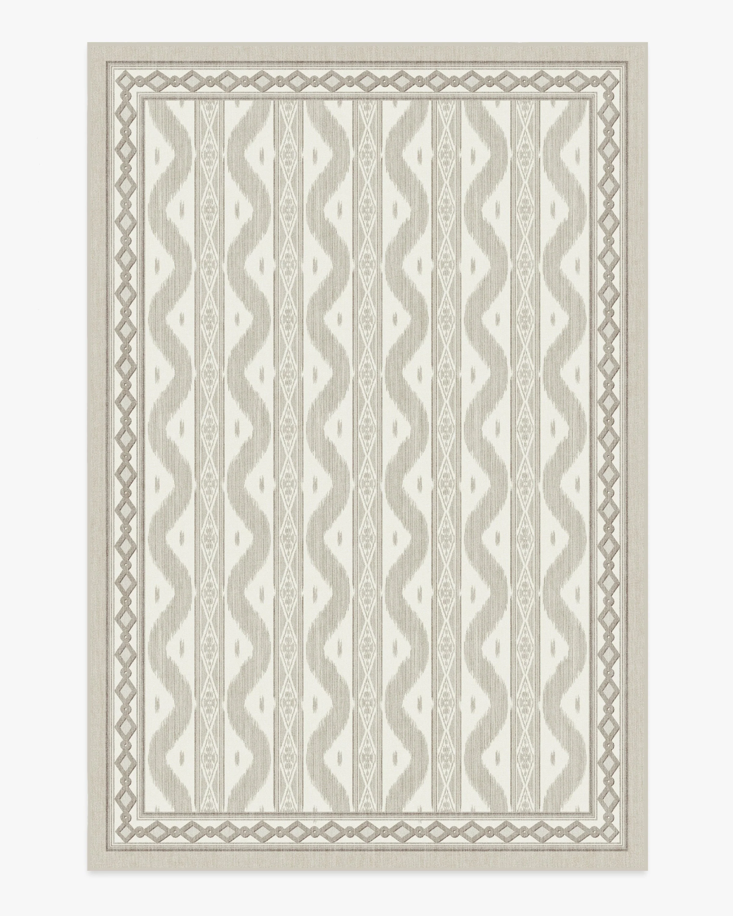 Ava Ikat Beige Flatwoven Rug by Mrs. Alice