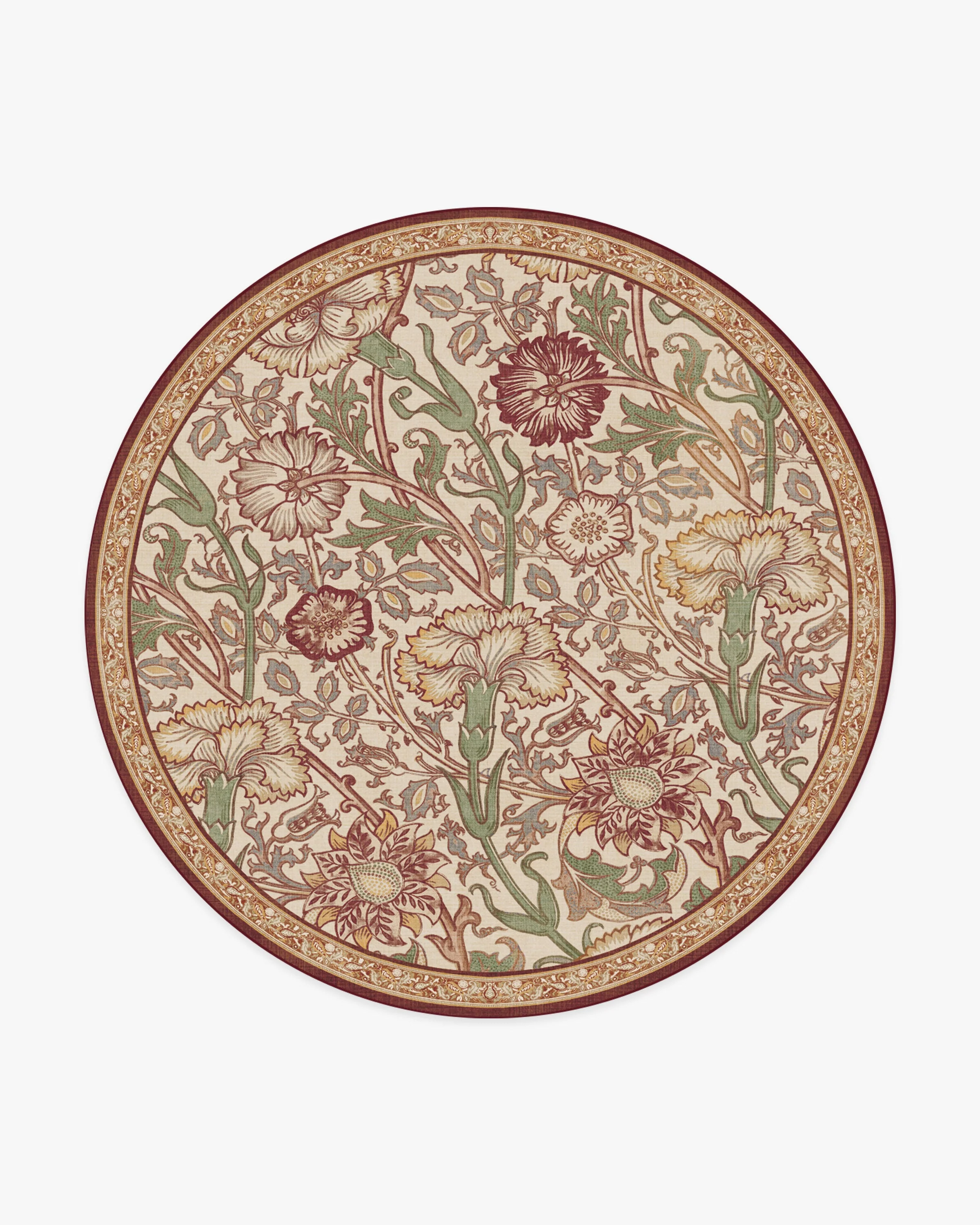 Pink & Rose Burgundy Flatwoven Rug by Morris & Co.