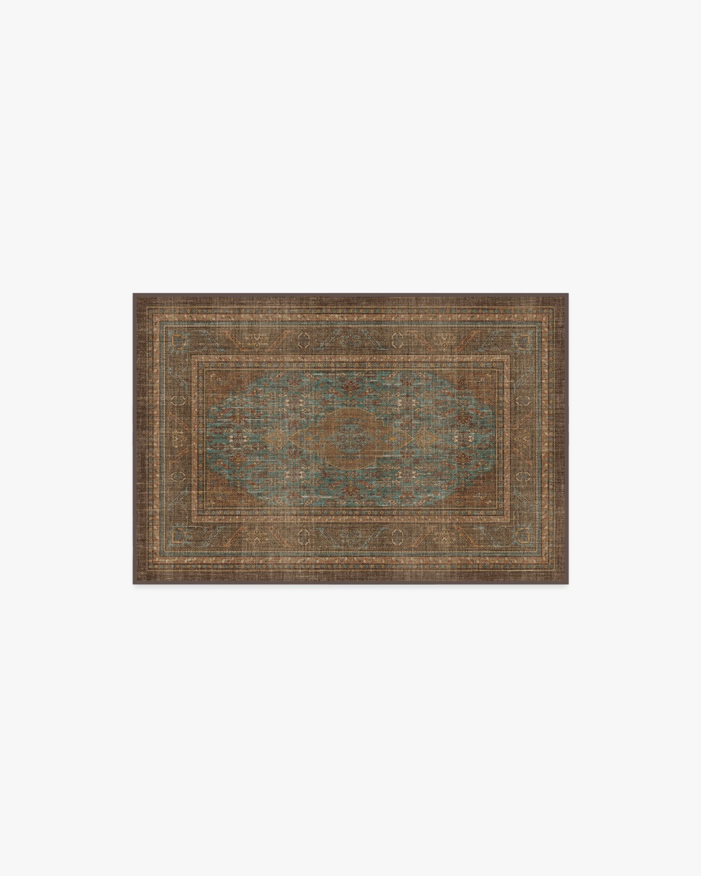 Rowan Teal Blue & Copper Rug