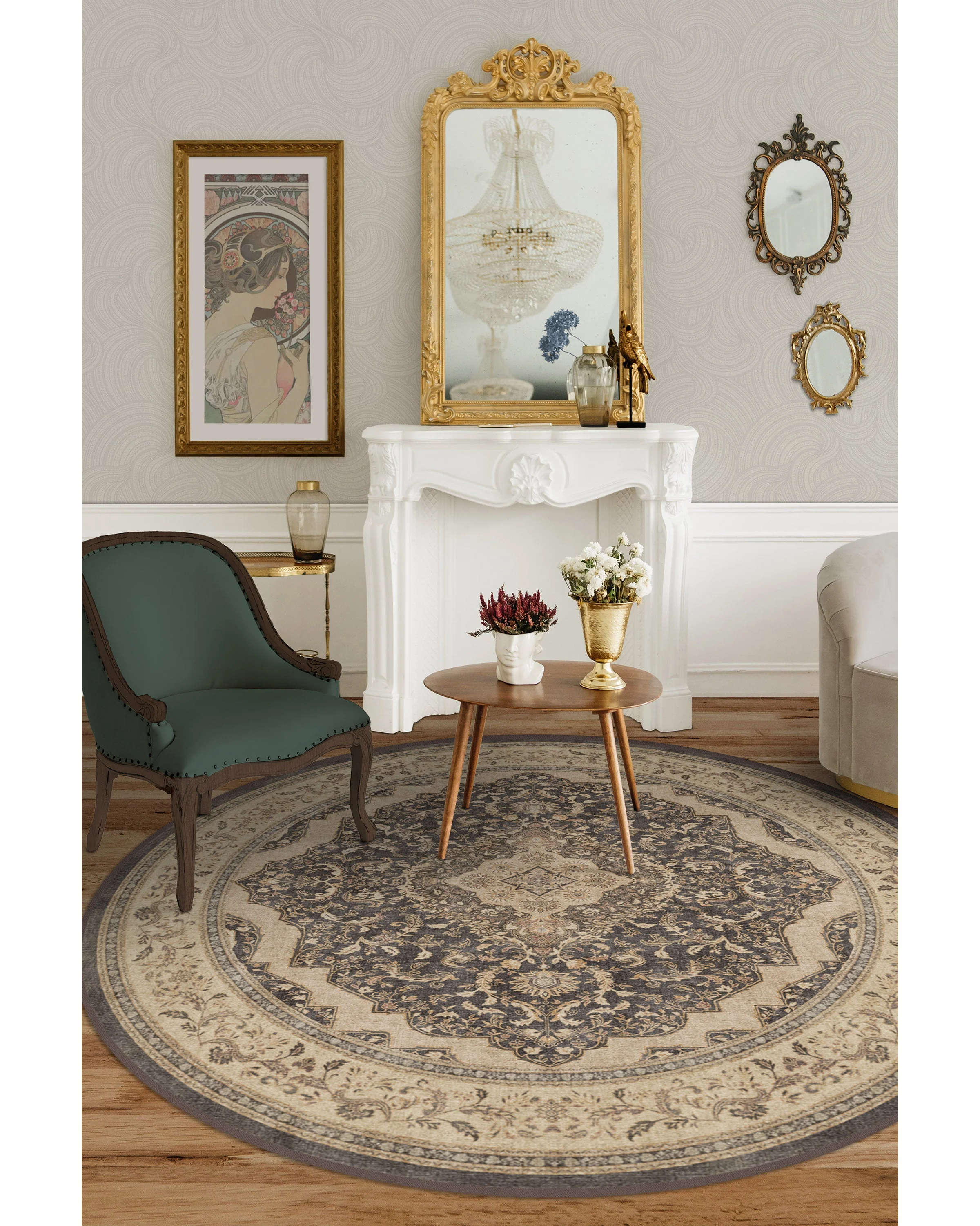 Adeline Dark Wood Rug