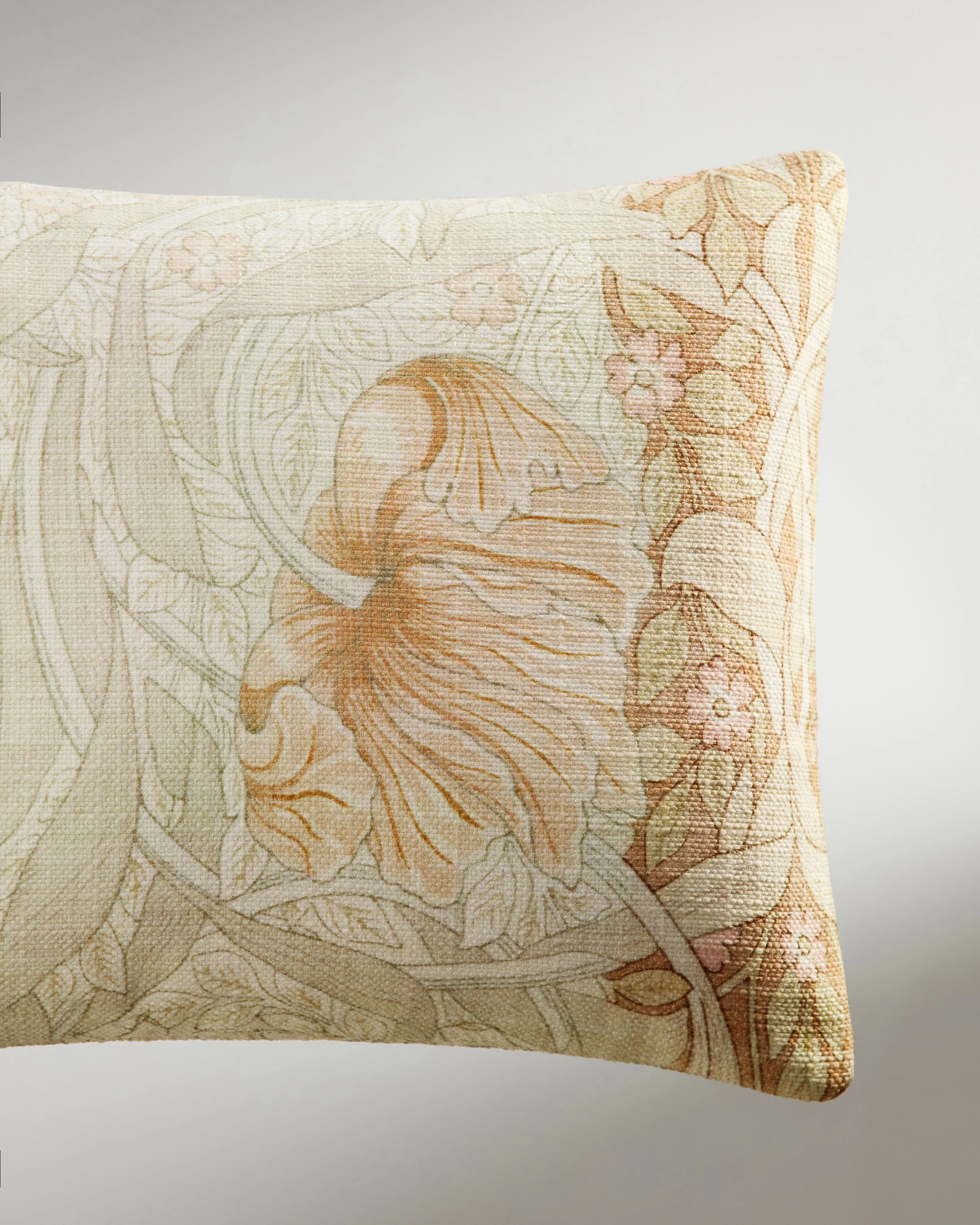 Pimpernel Vintage Blush Woven Lumbar Throw Pillow by Morris & Co.