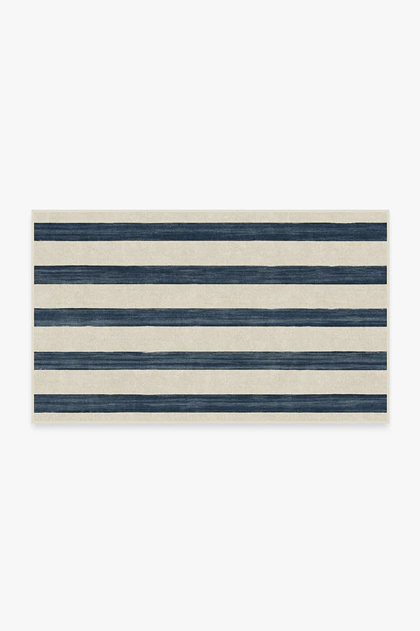 Sumi Sailor Stripe Navy Flatwoven Rug