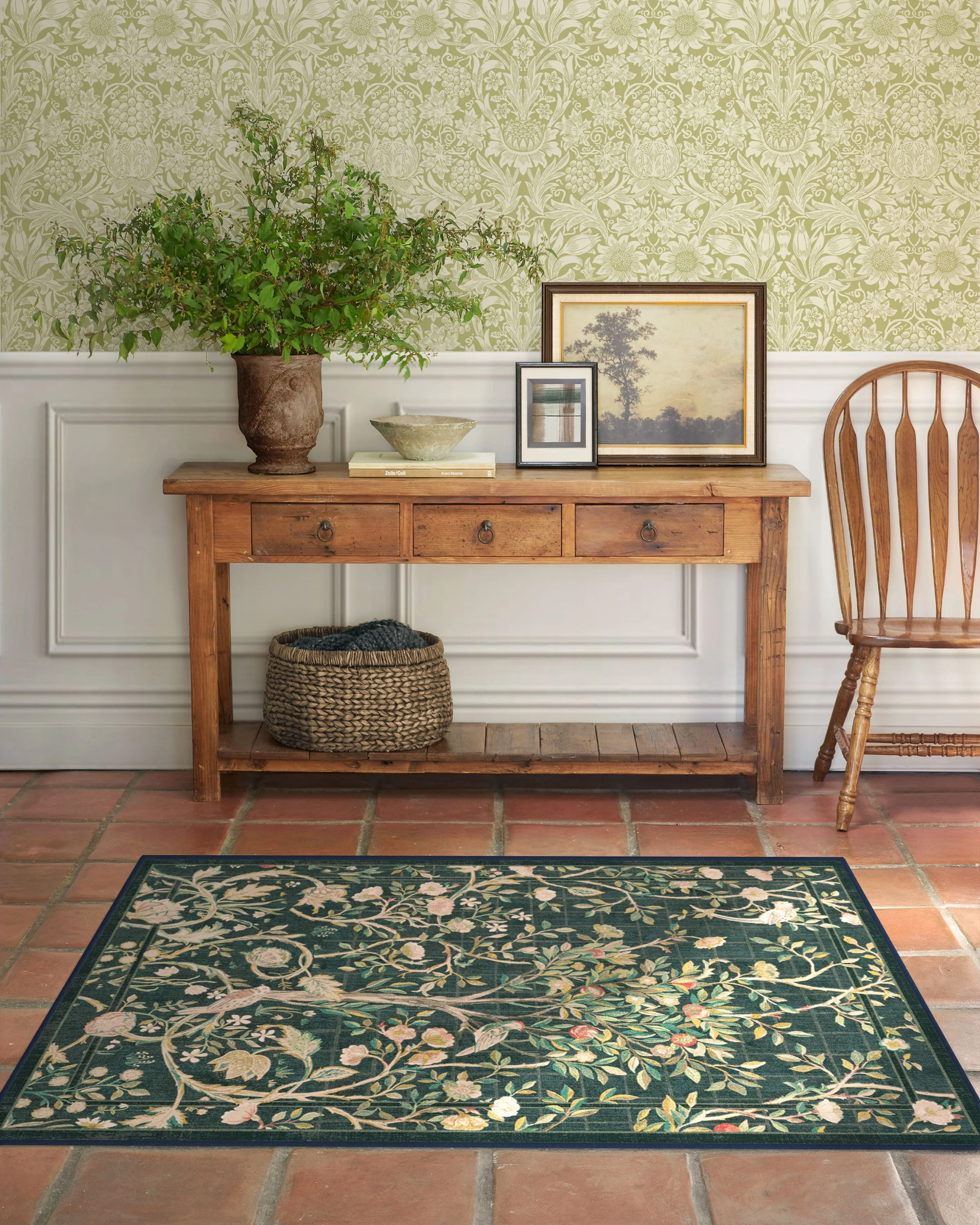 Melsetter Teal Green Rug by Morris & Co.