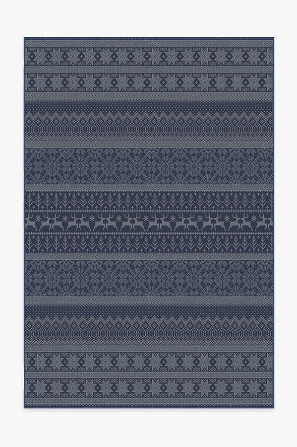 Fair Isle Blue Flatwoven Rug
