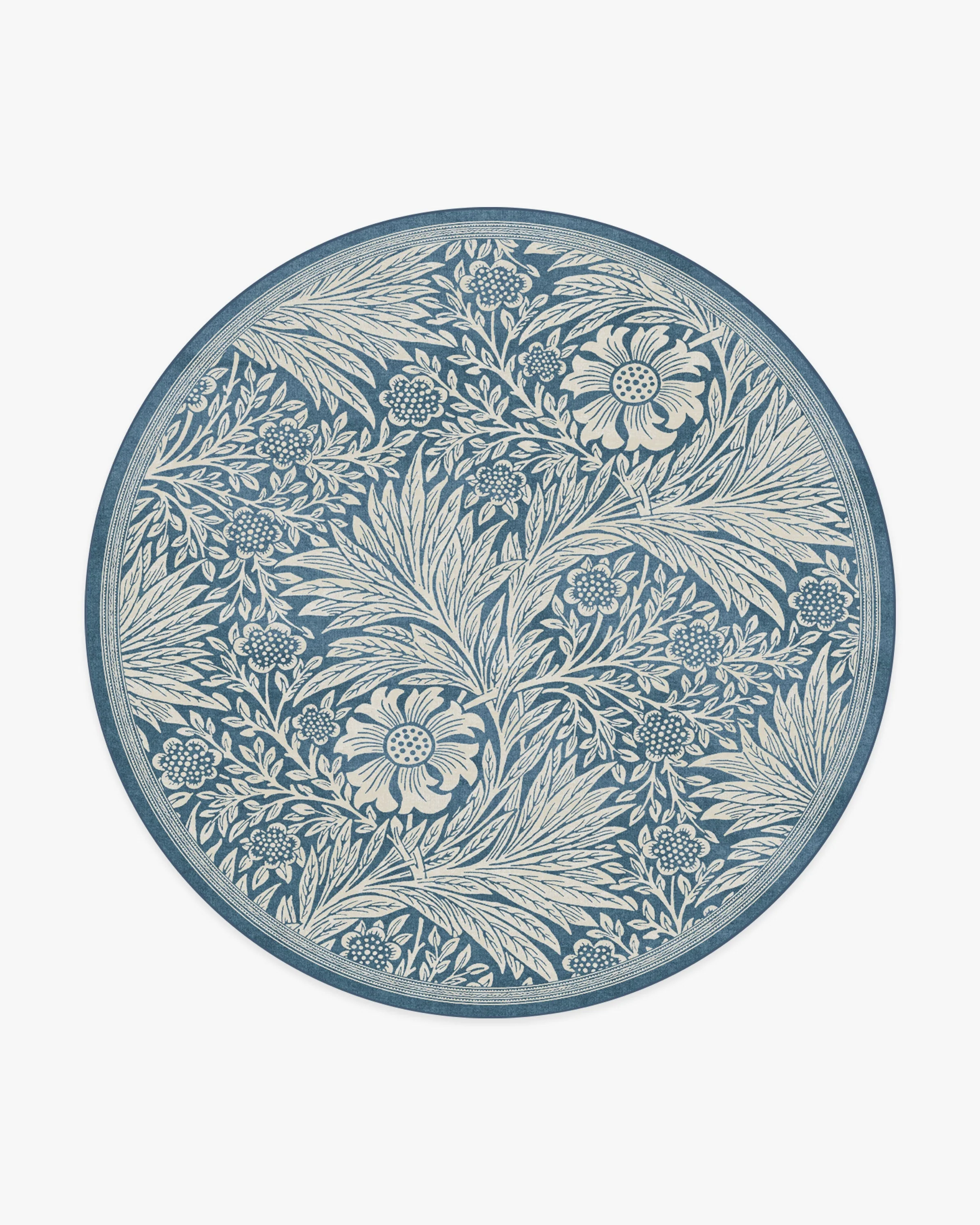 Marigold Blue Flatwoven Rug by Morris & Co.