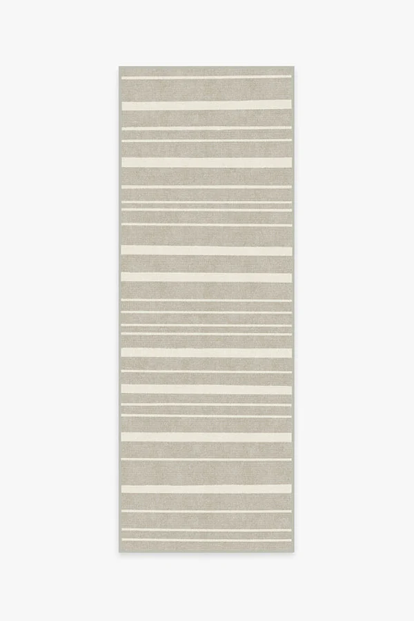 Hudson Stripe Stone Flatwoven Rug