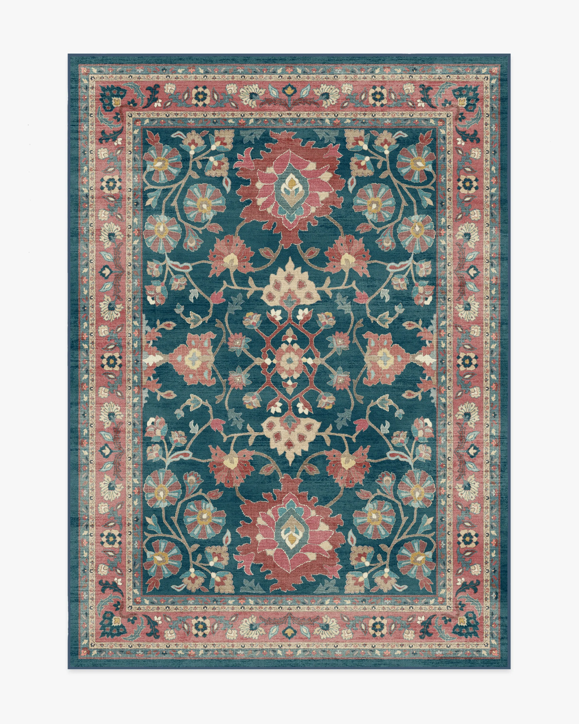 Calabria Navy & Cayenne Rug