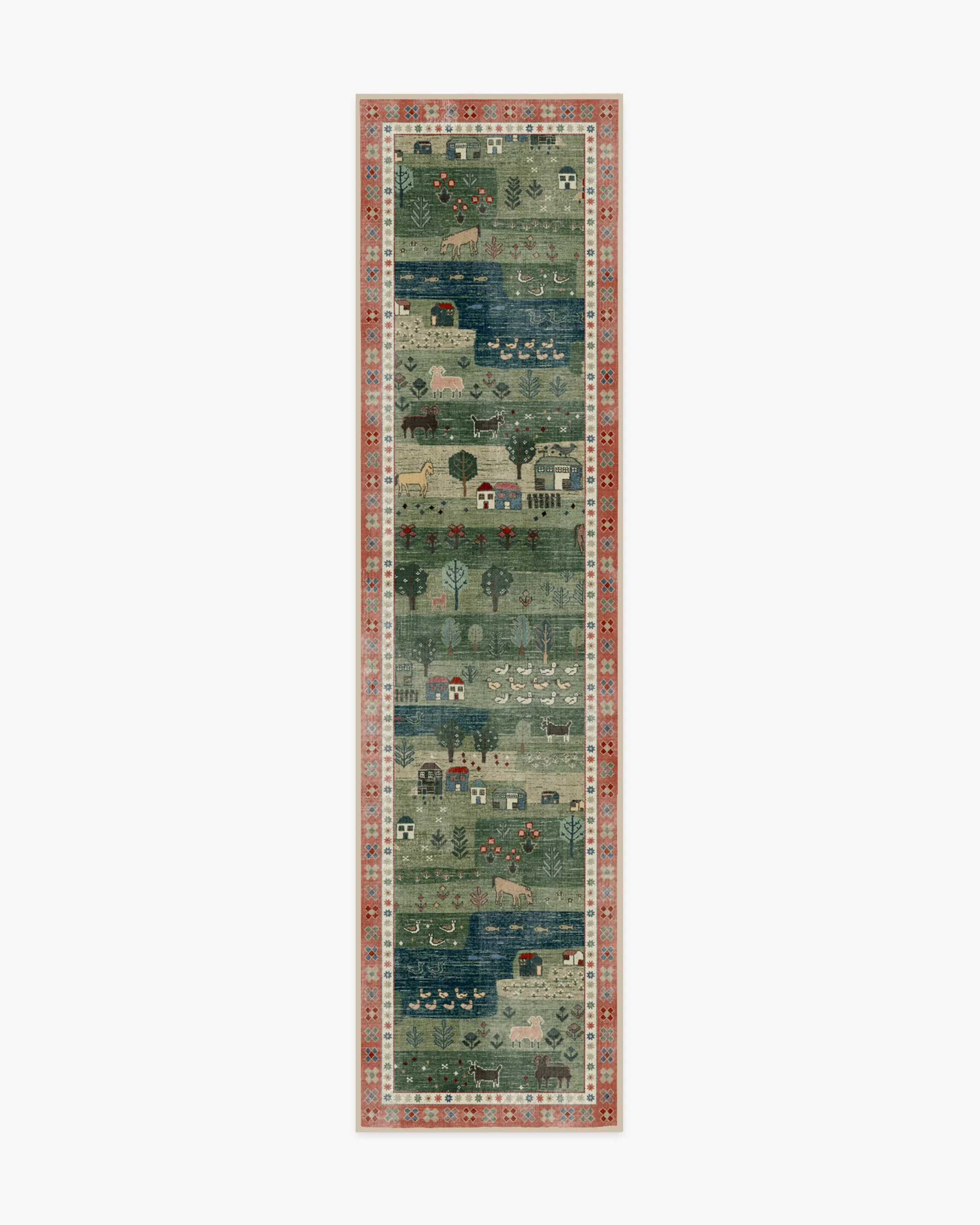 Alder Green Flatwoven Rug