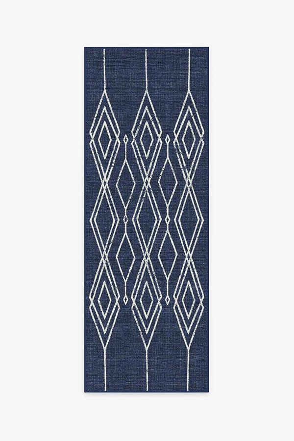 Gemma Lattice Royal Blue Outdoor Rug