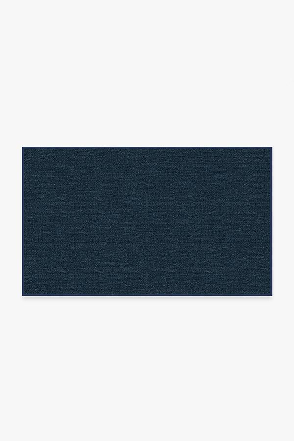 Heathered Solid Navy Flatwoven Rug