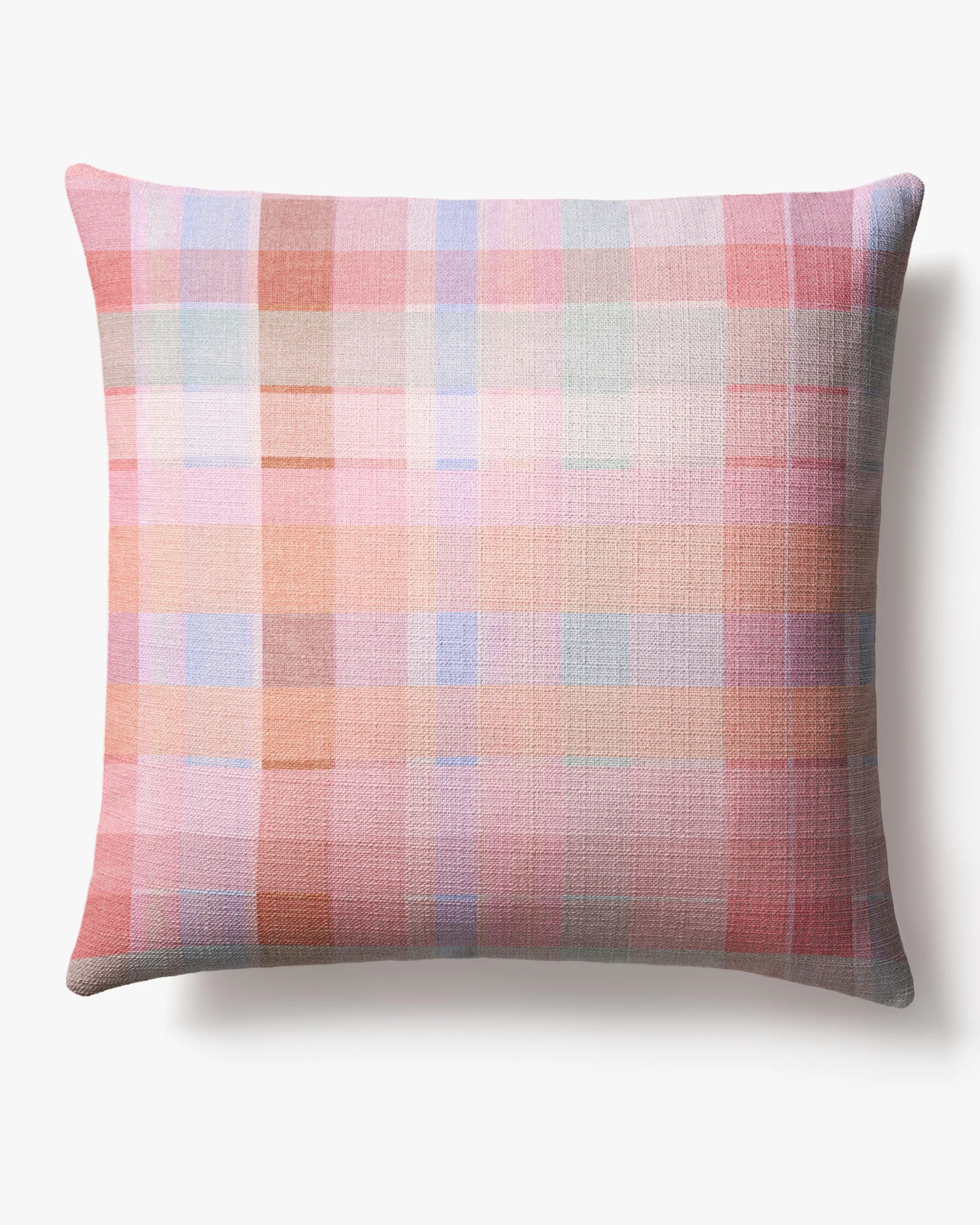 Charlotte Plaid Multicolor Woven Throw Pillow