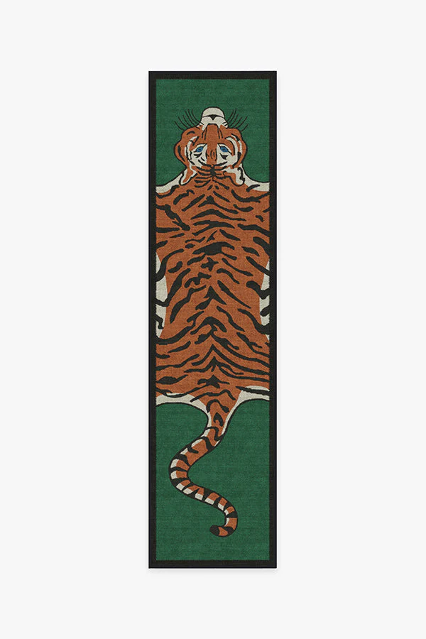 Tiger Emerald Flatwoven Rug by Jonathan Adler
