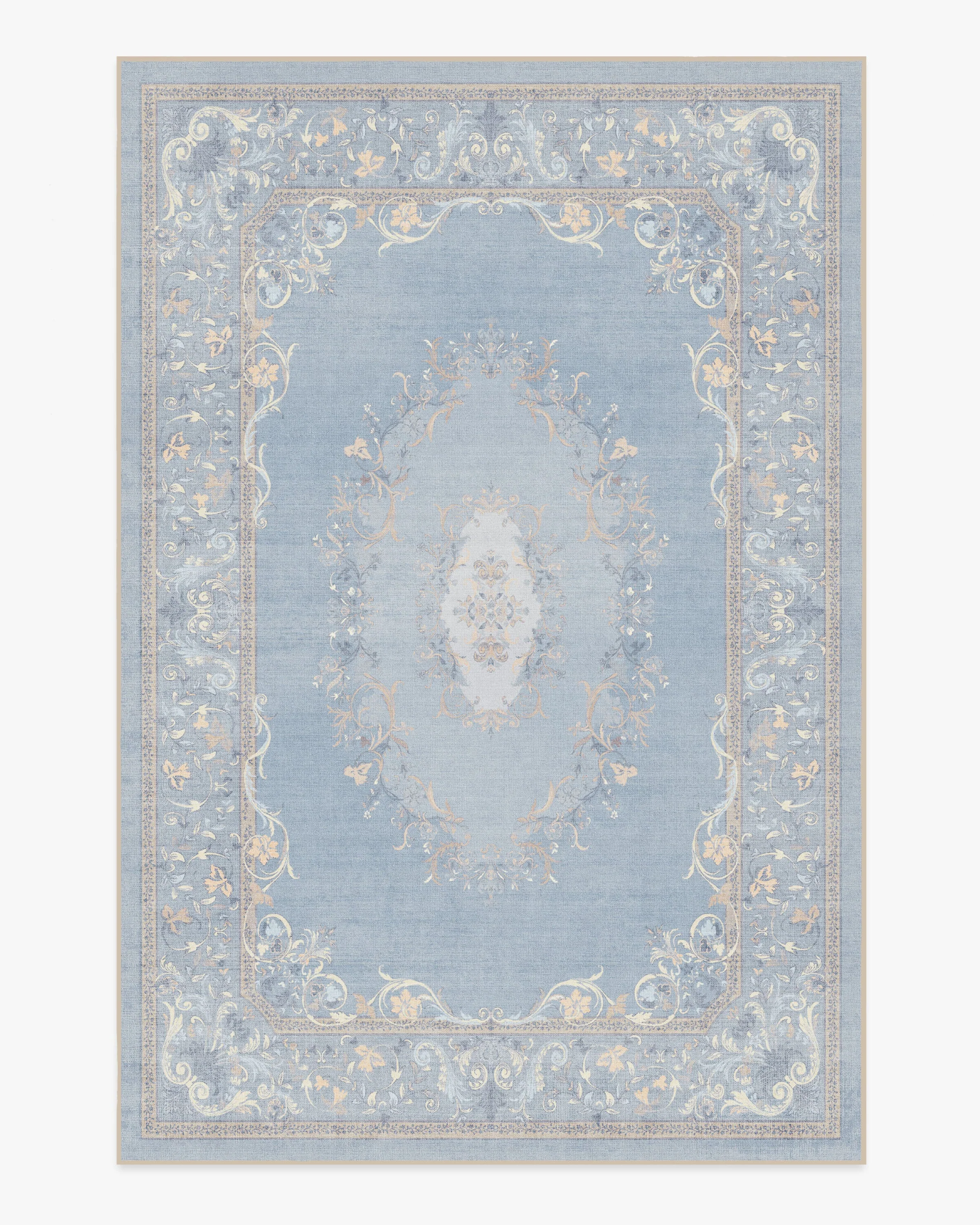 Lady Whistledown Soft Blue Rug by Bridgerton