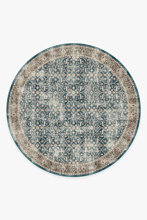 Celestine Teal Blue Flatwoven Rug