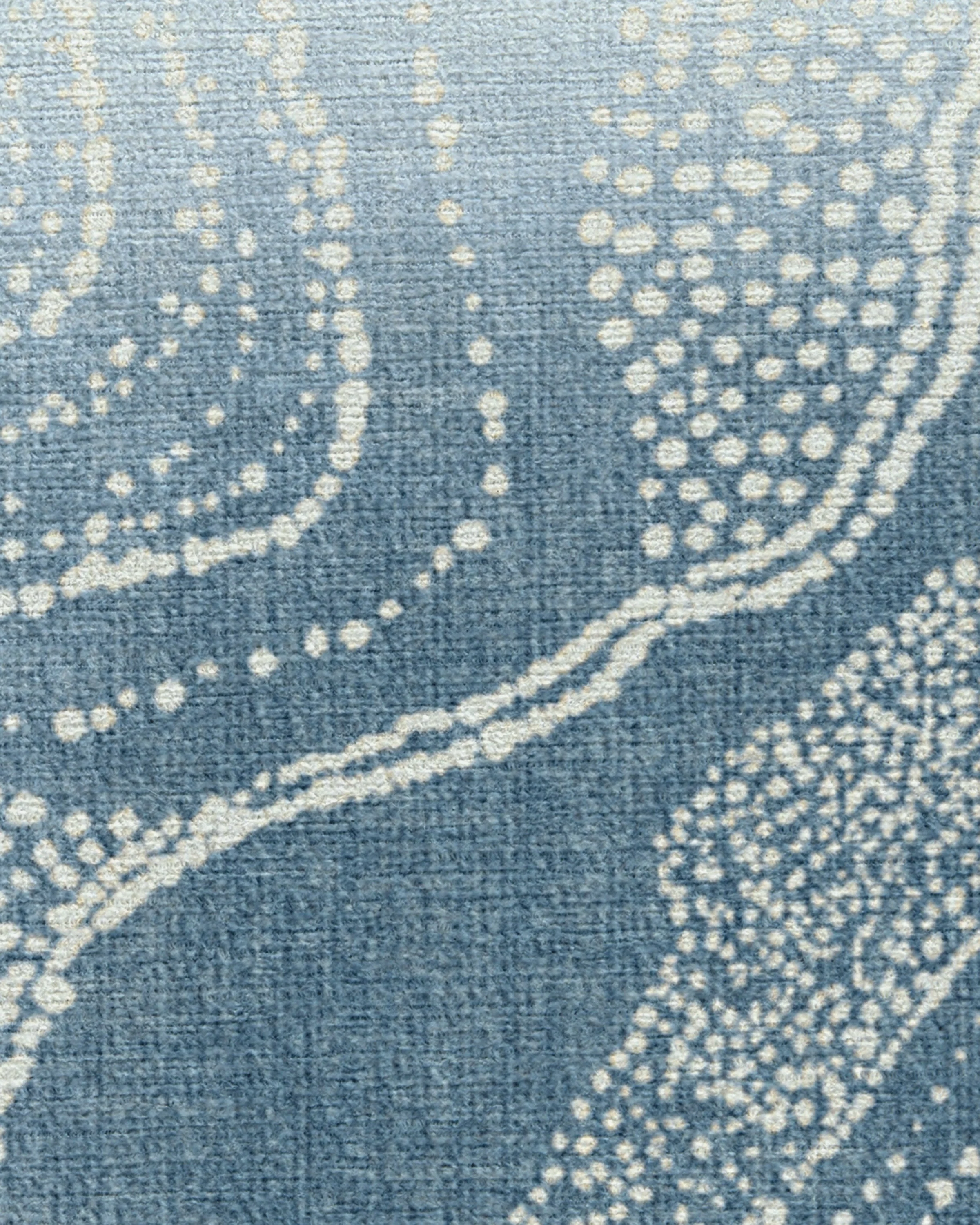 Adorned Soft Blue Flatwoven Rug by Malene Barnett