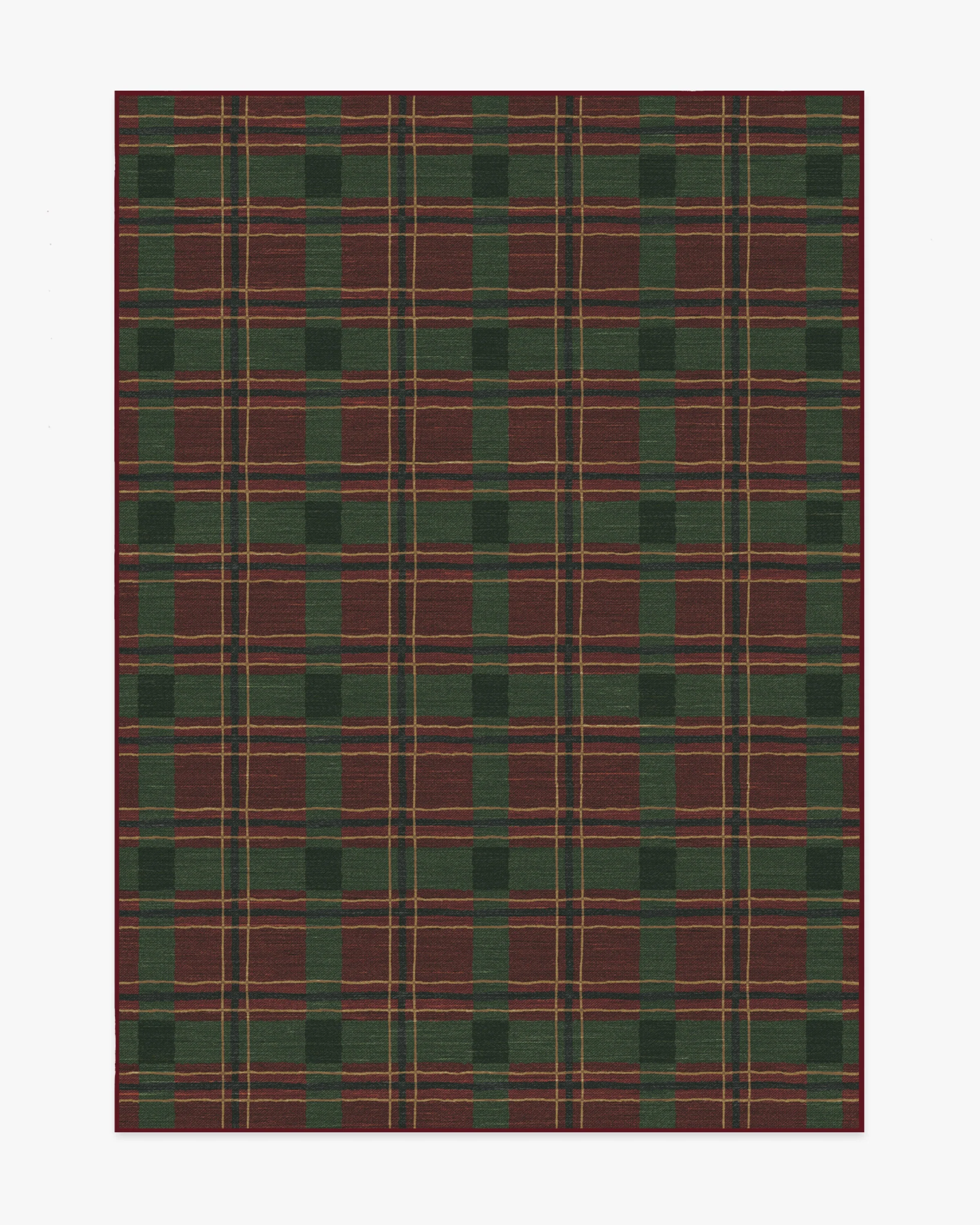Piper Plaid Burgundy & Green Flatwoven Rug