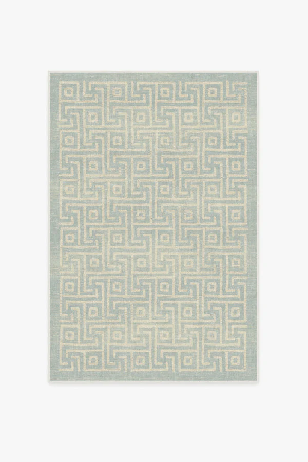 Rove Soft Aqua Flatwoven Rug