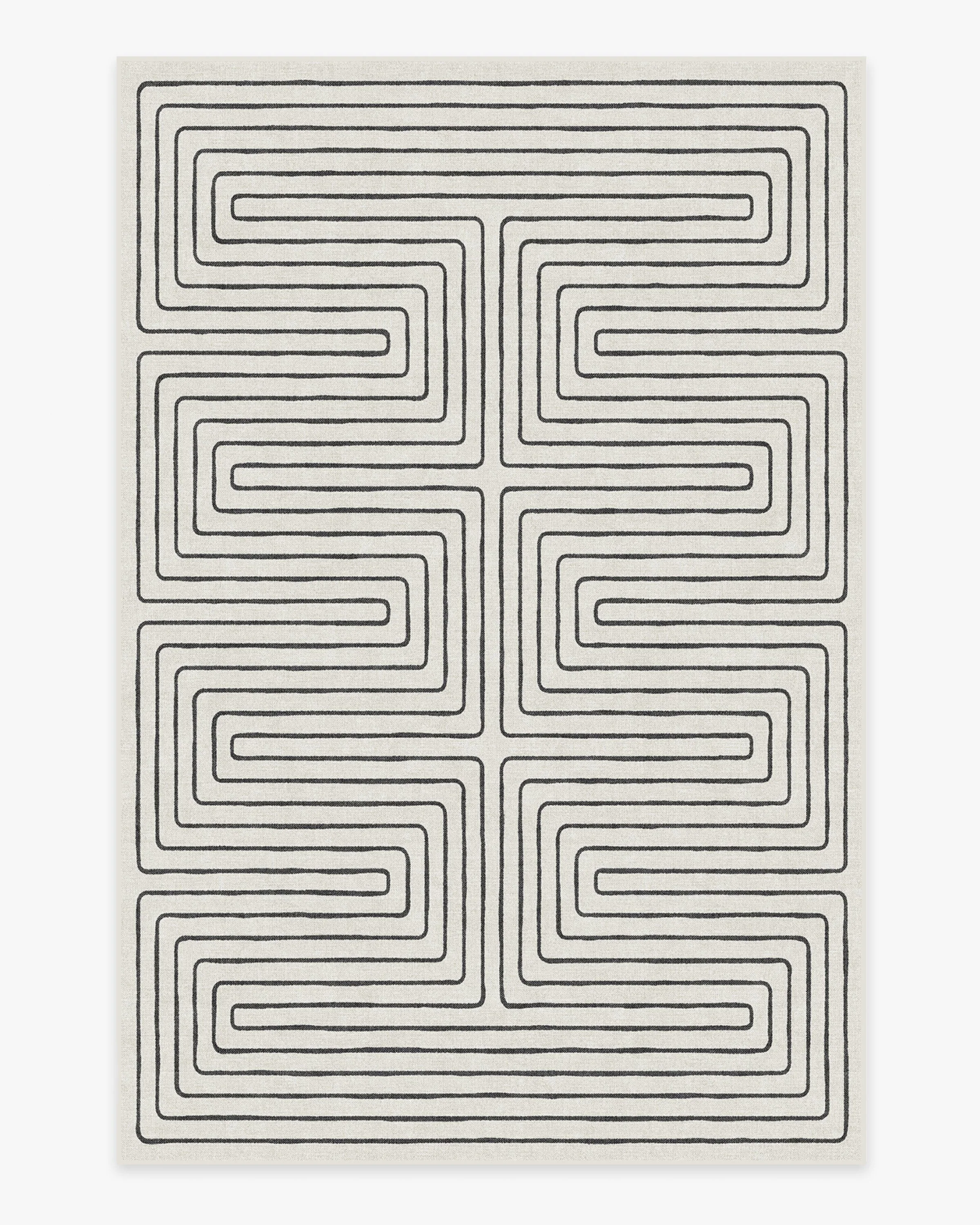 Labyrinth Black & Ivory Flatwoven Rug by Jonathan Adler