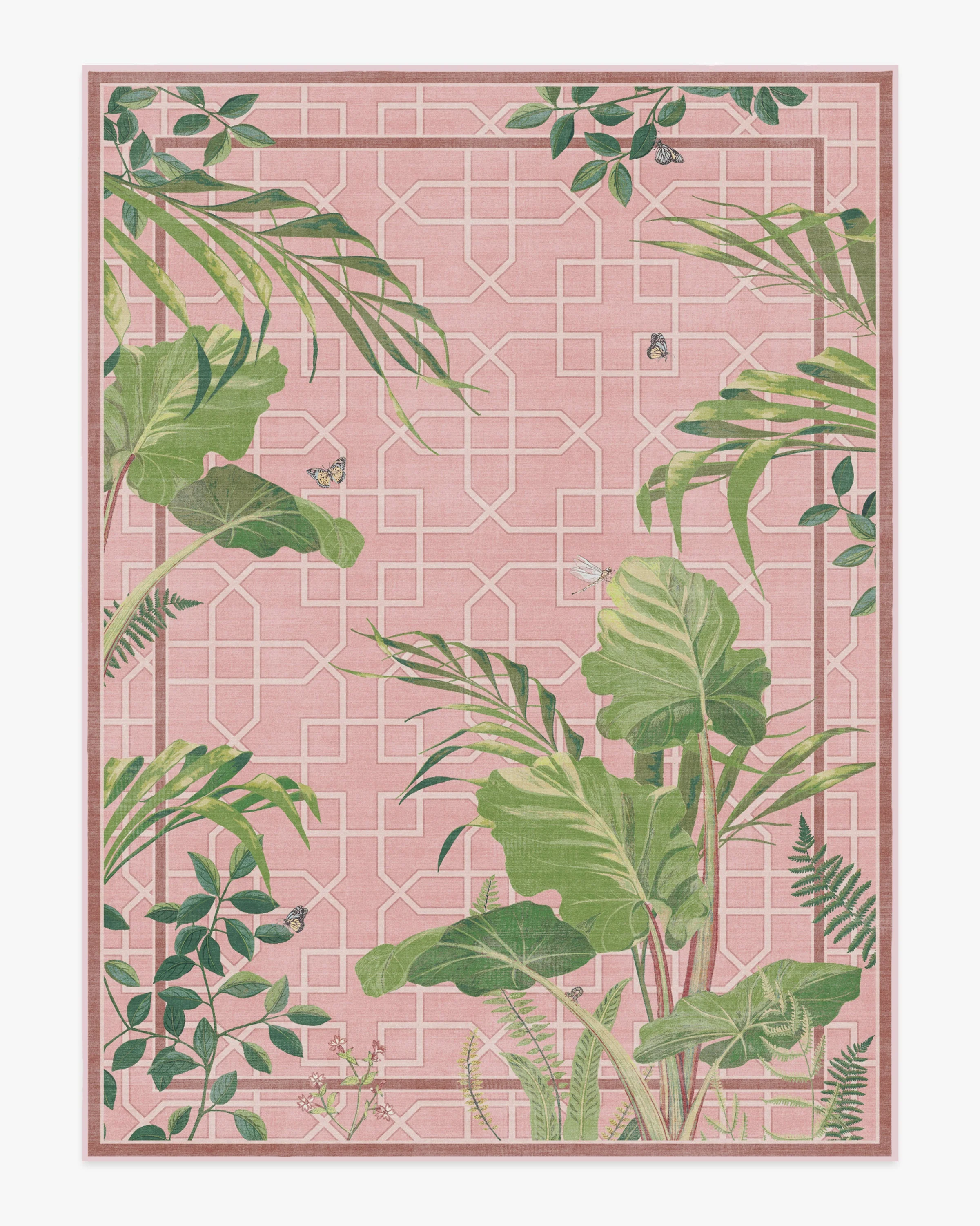 Palm House Rose Rug by Sanderson