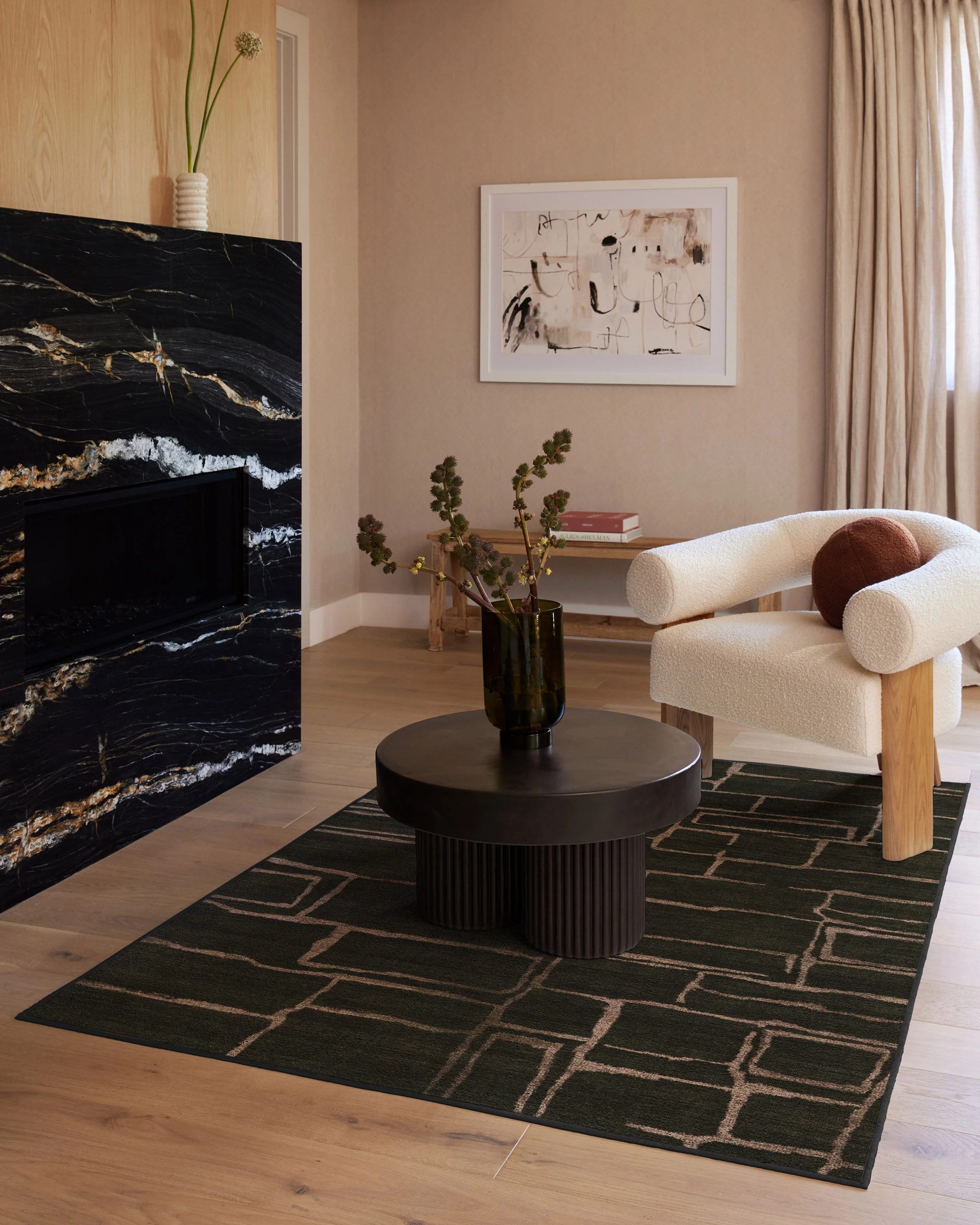 Alsace Soft Black Rug by Nina Takesh