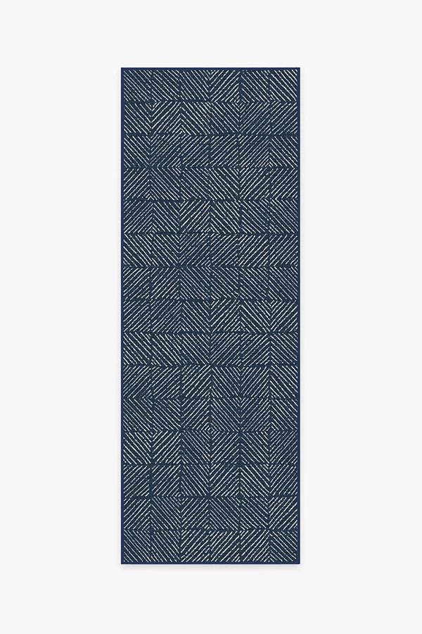 Parquet Navy Outdoor Rug