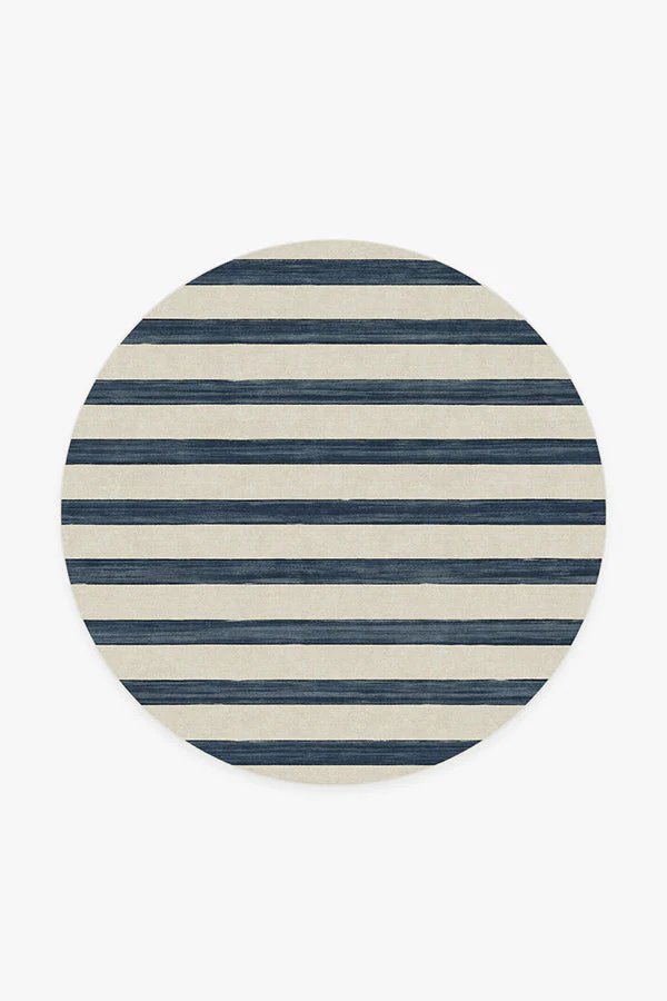 Sumi Sailor Stripe Navy Flatwoven Rug